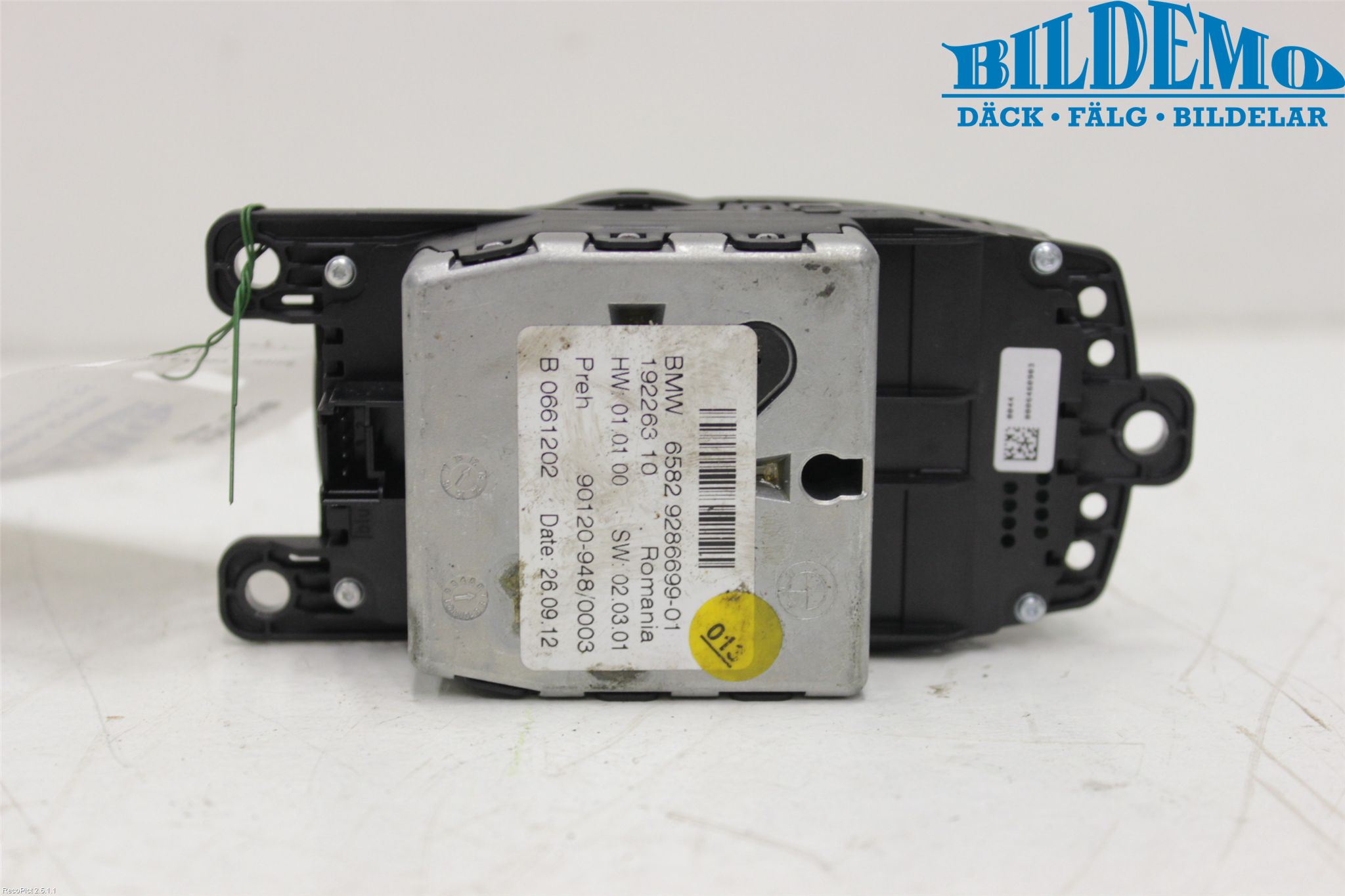 BMW 5 F10/F11/F18 09-17 Strömställare Färddator