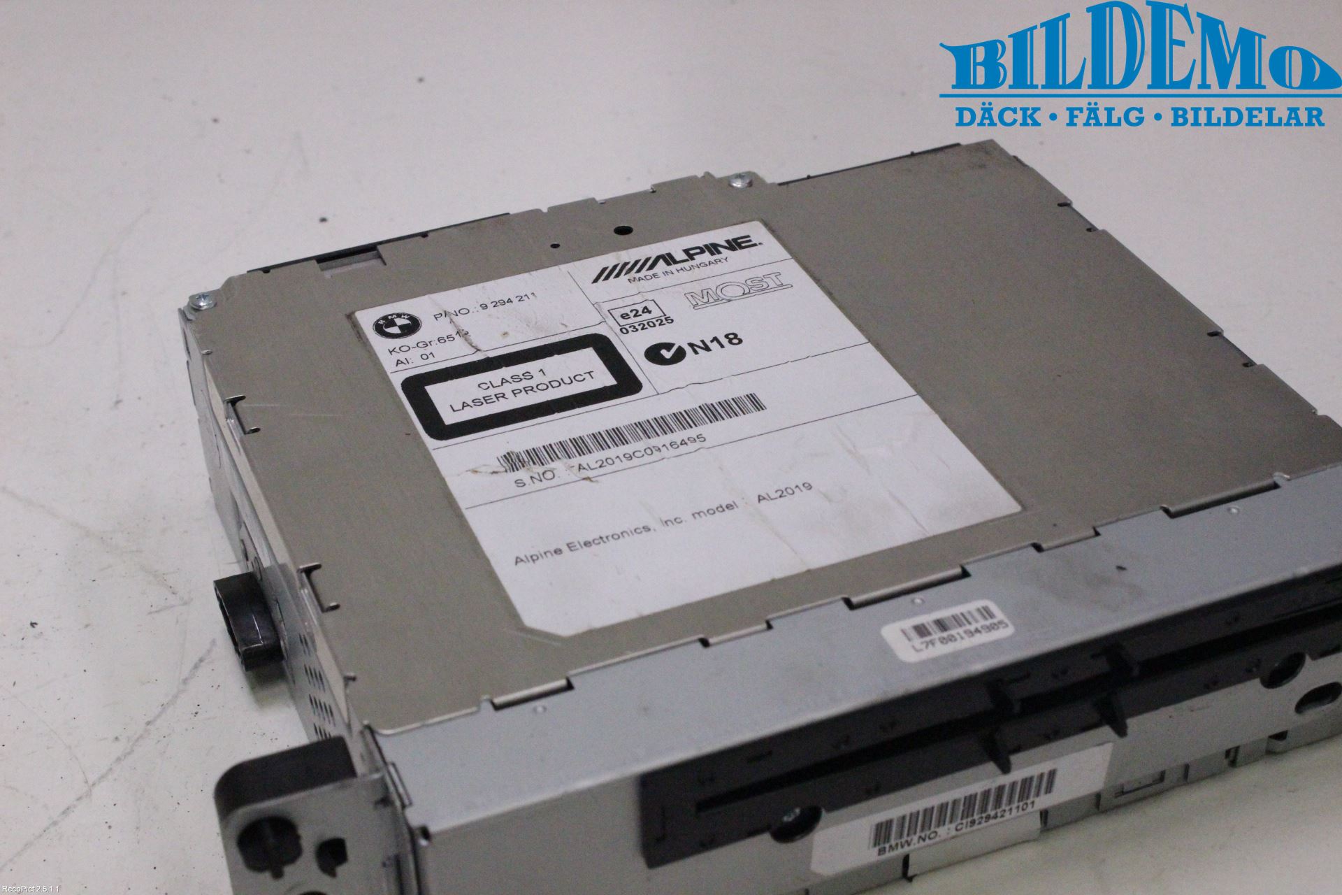 BMW 5 F10/F11/F18 09-17 Cd Radio - Multimediapanel