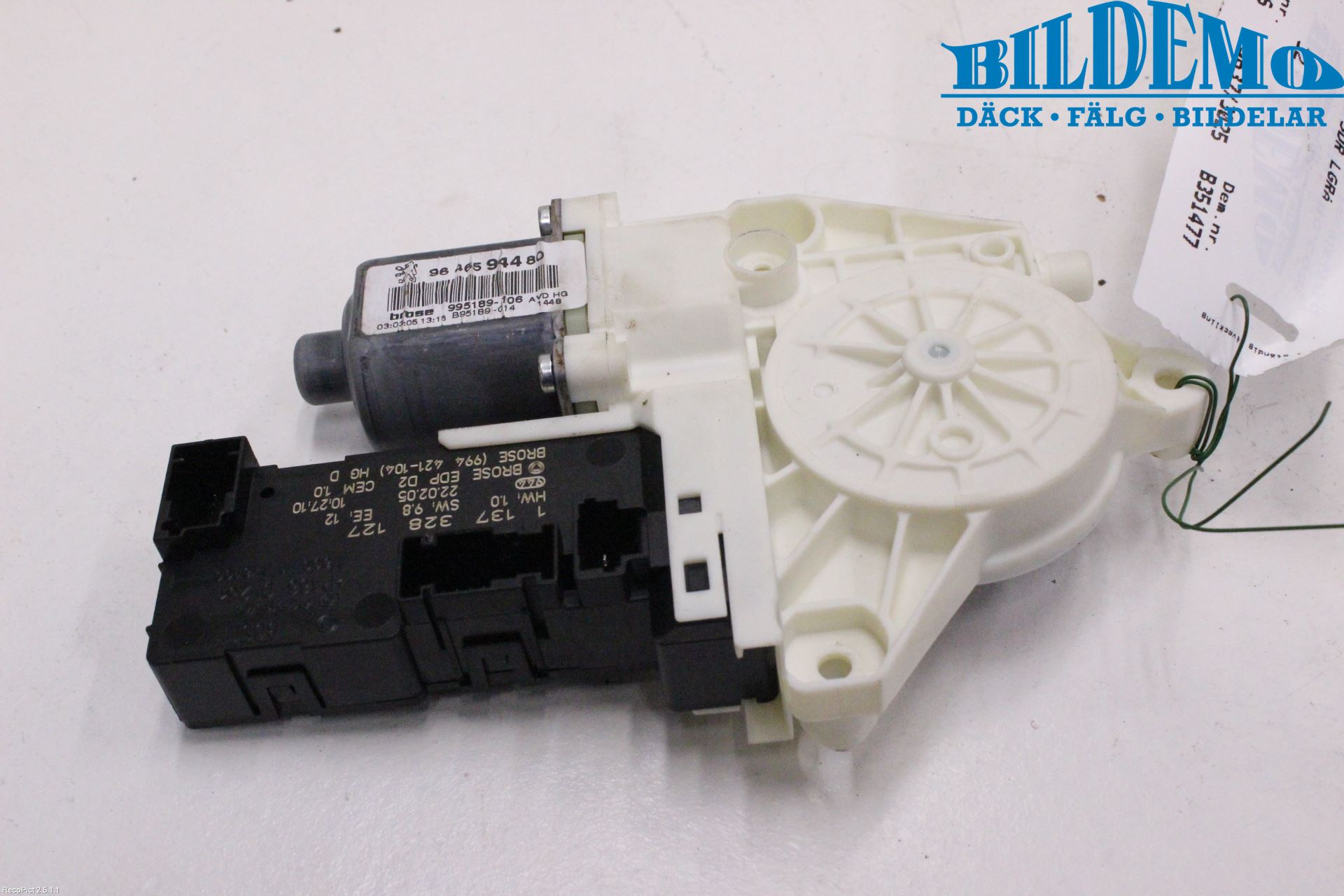 Peugeot 407 Fönsterhissmotor