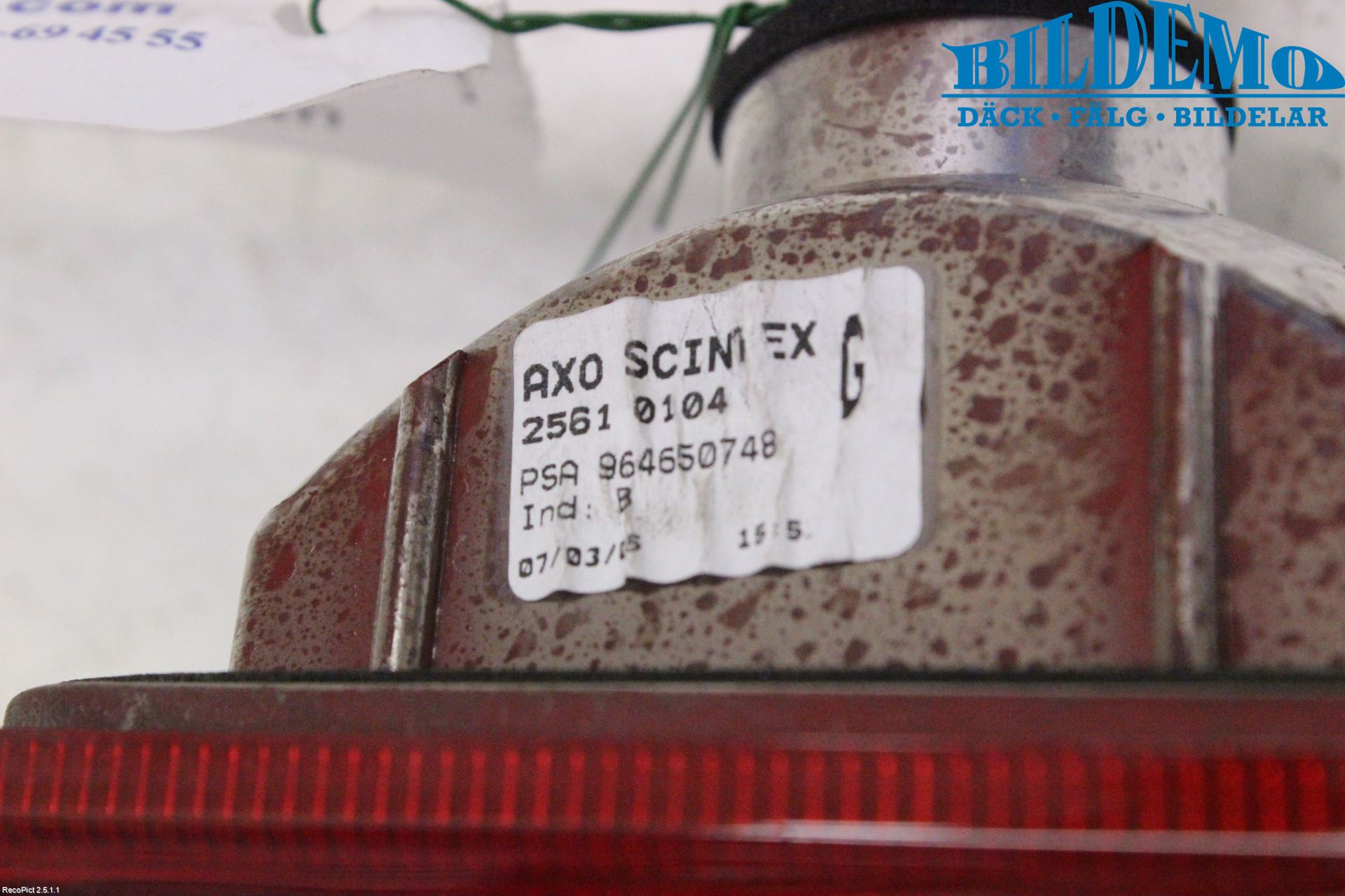 Peugeot 407 Bakljus Lucka Vä