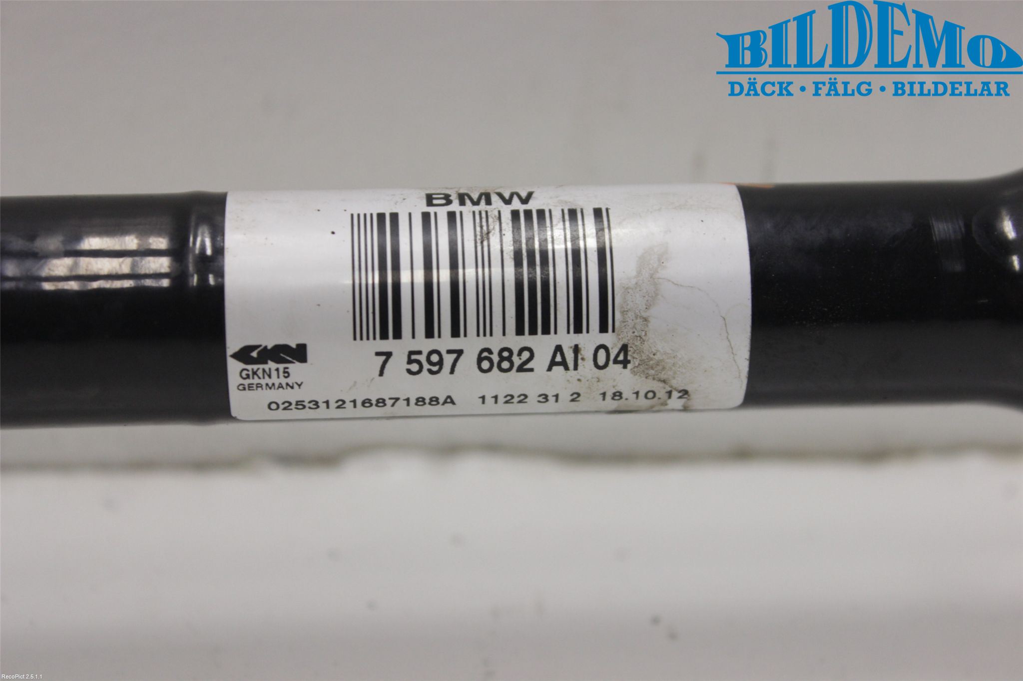 BMW 3 F30/F31/F80 12-19 Drivaxel Bak Höger