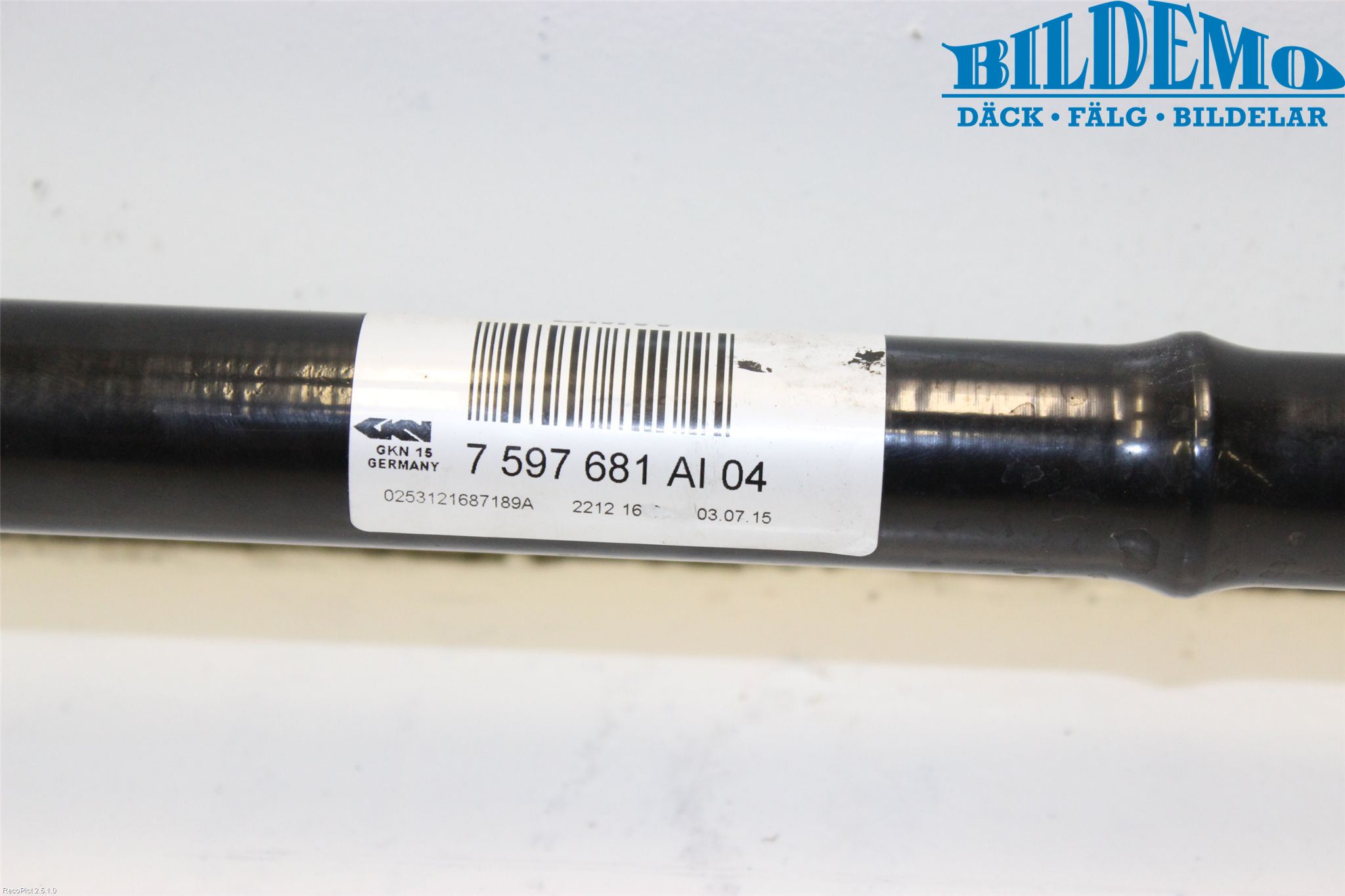 BMW 1 F20/F21 11-19 Drivaxel Bak Vänster