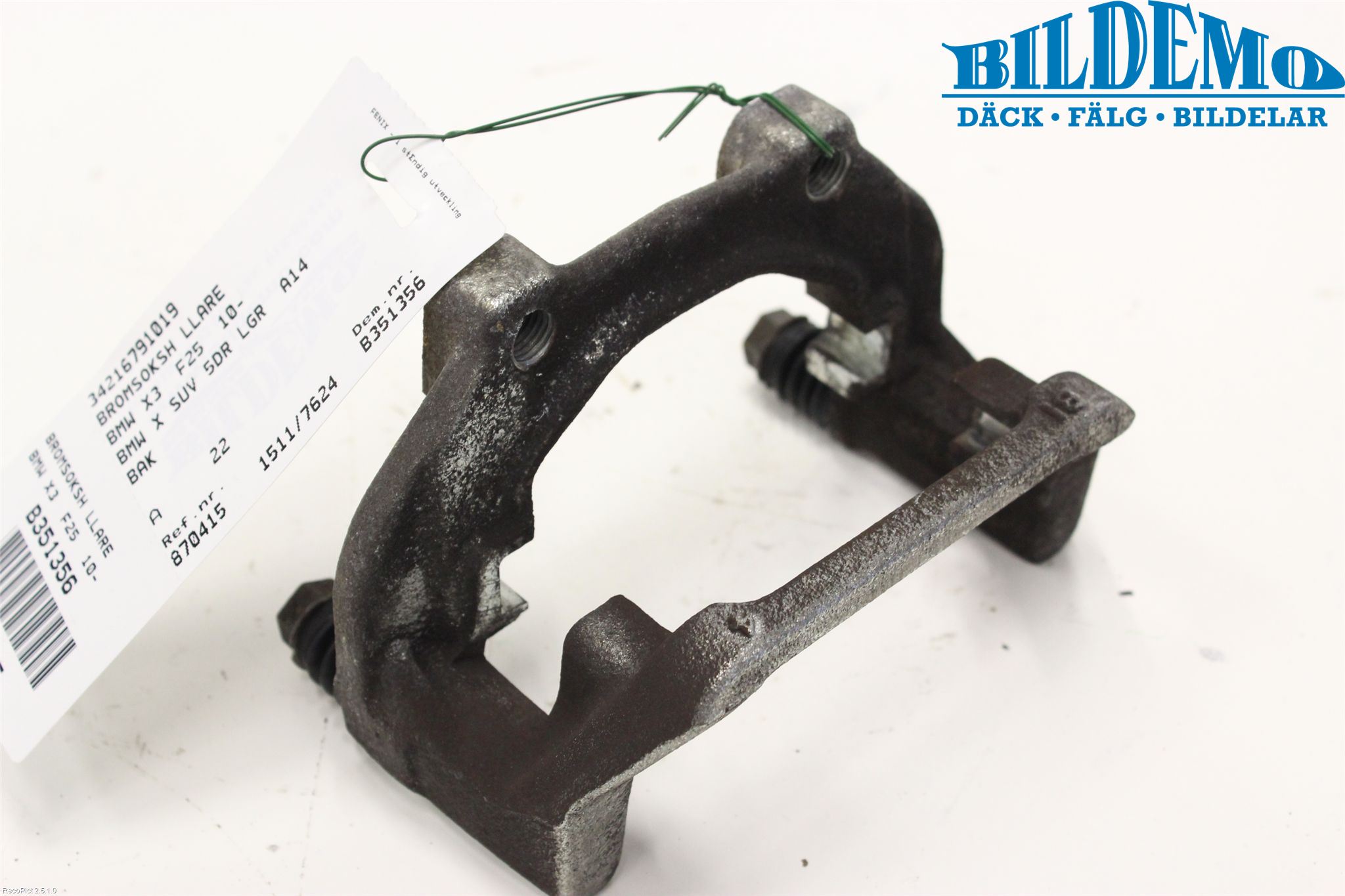 BMW X3 F25 10-17 Bromsokshållare