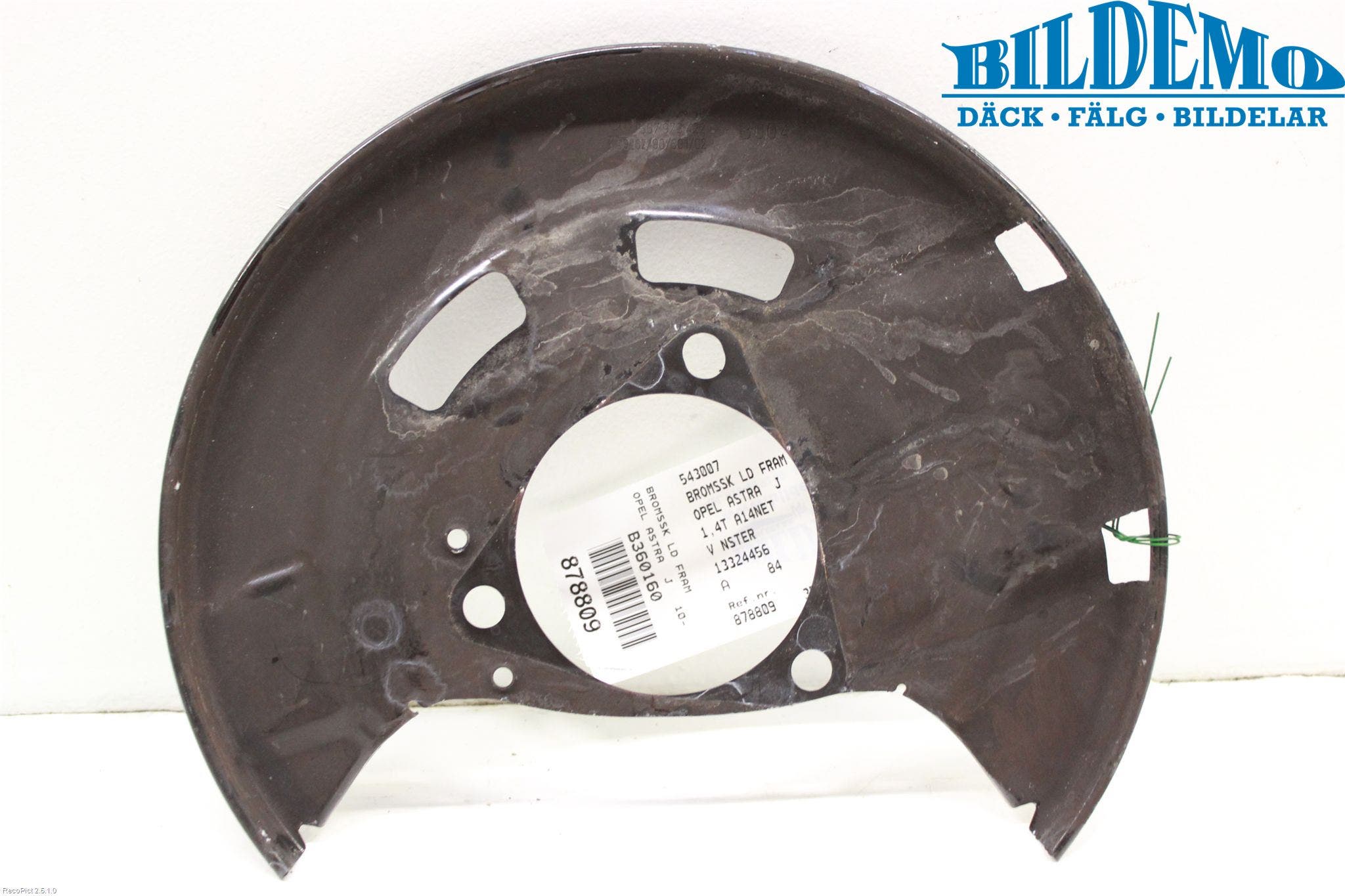 Opel ASTRA J 10-15 Bromssköld Fram