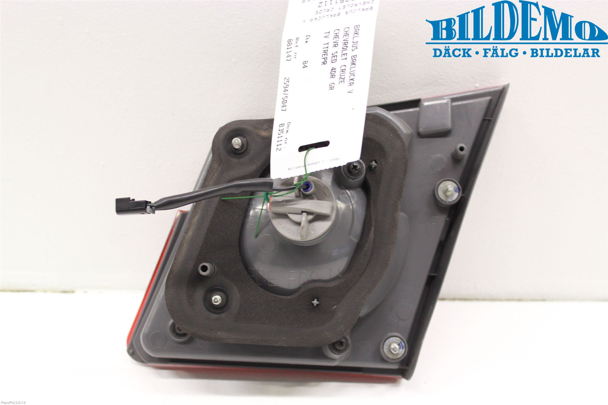 GM CHEVROLET CRUZE Bakljus Lucka Vä