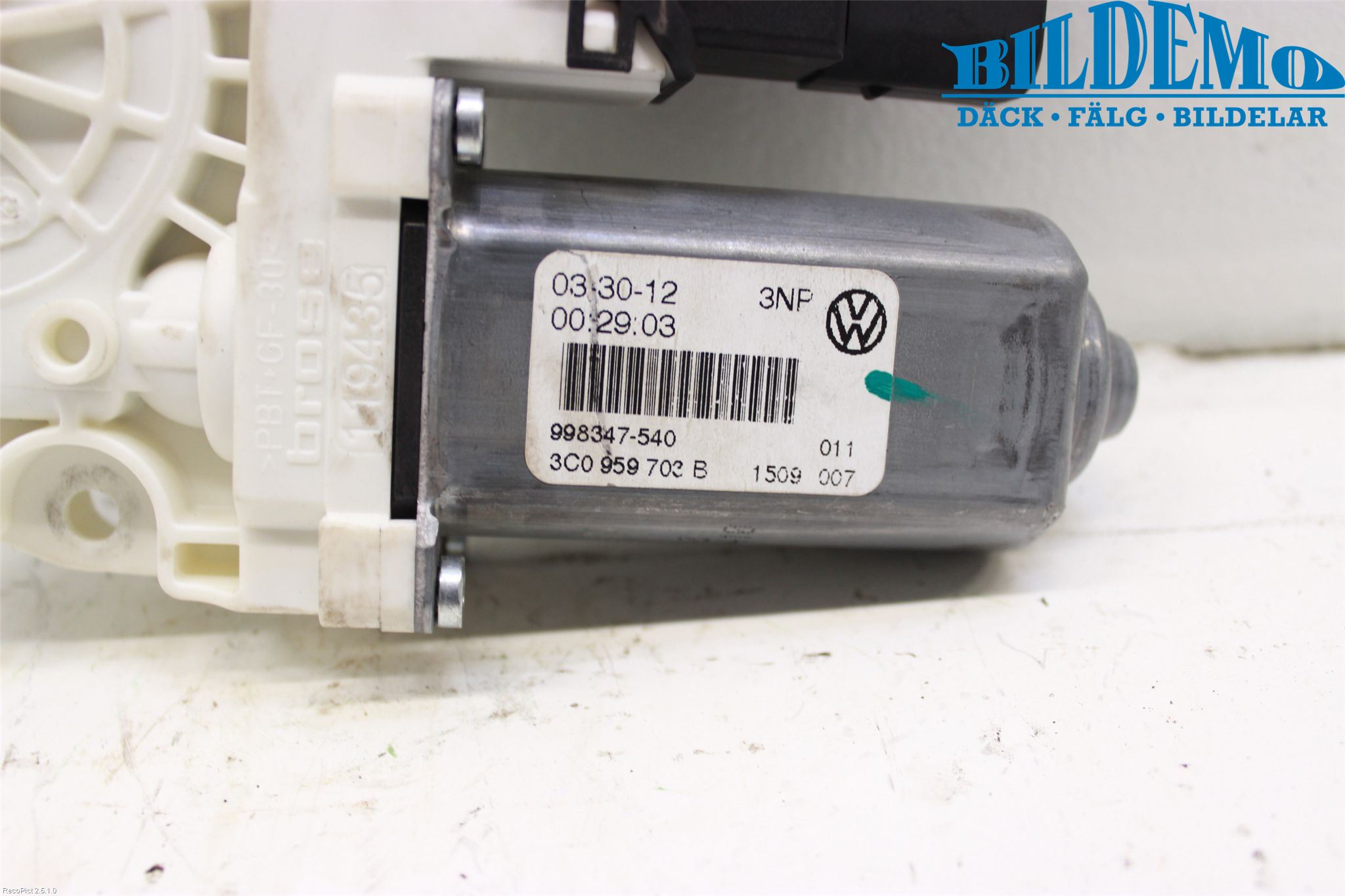 Volkswagen VW GOLF VI 09-13 Fönsterhissmotor