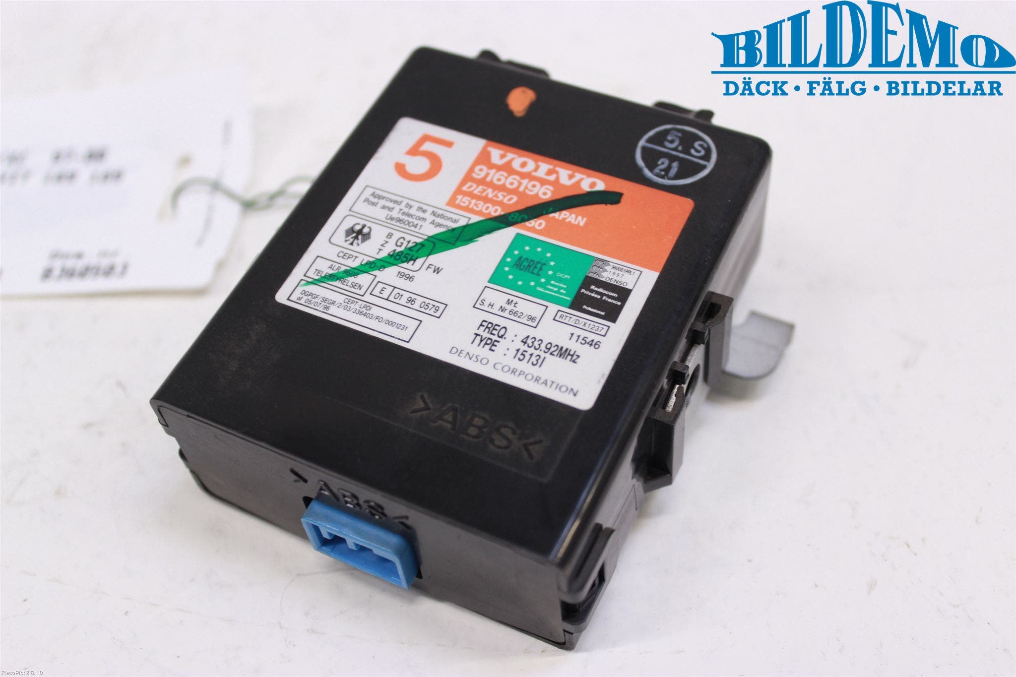 Volvo S70/V70/XC 97-00 Relä Larm