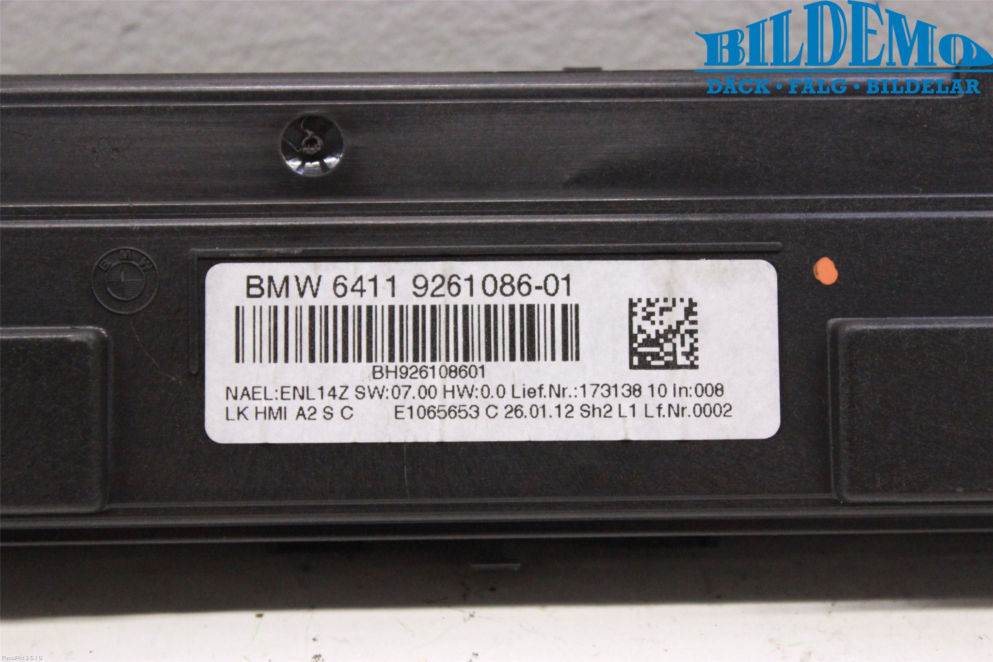 BMW 3 F30/F31/F80 12-19 Ac Styrenhet Ac Manöveren