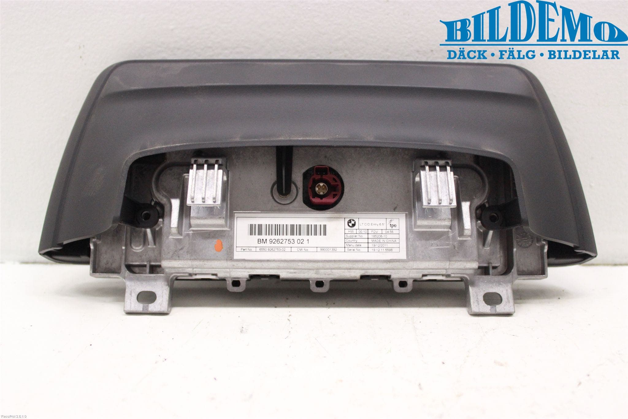 BMW 3 F30/F31/F80 12-19 Bildskärm