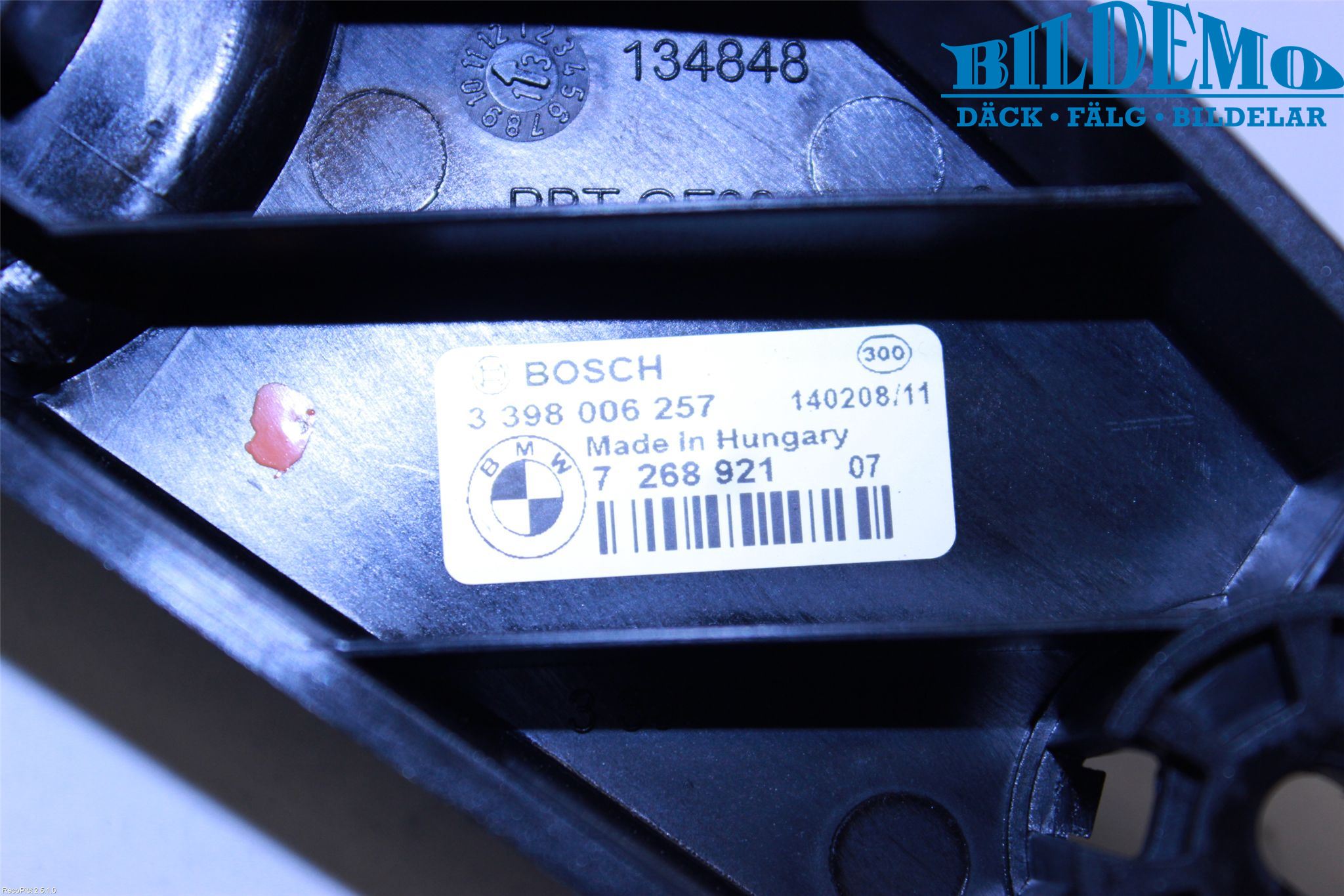 BMW 3 F30/F31/F80 12-19 Torkarmekanism Bakruta