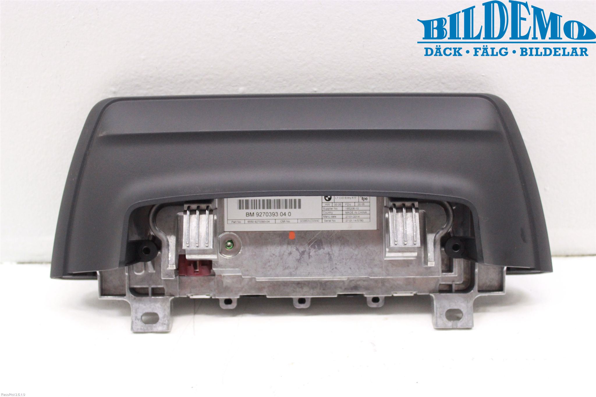 BMW 3 F30/F31/F80 12-19 Bildskärm