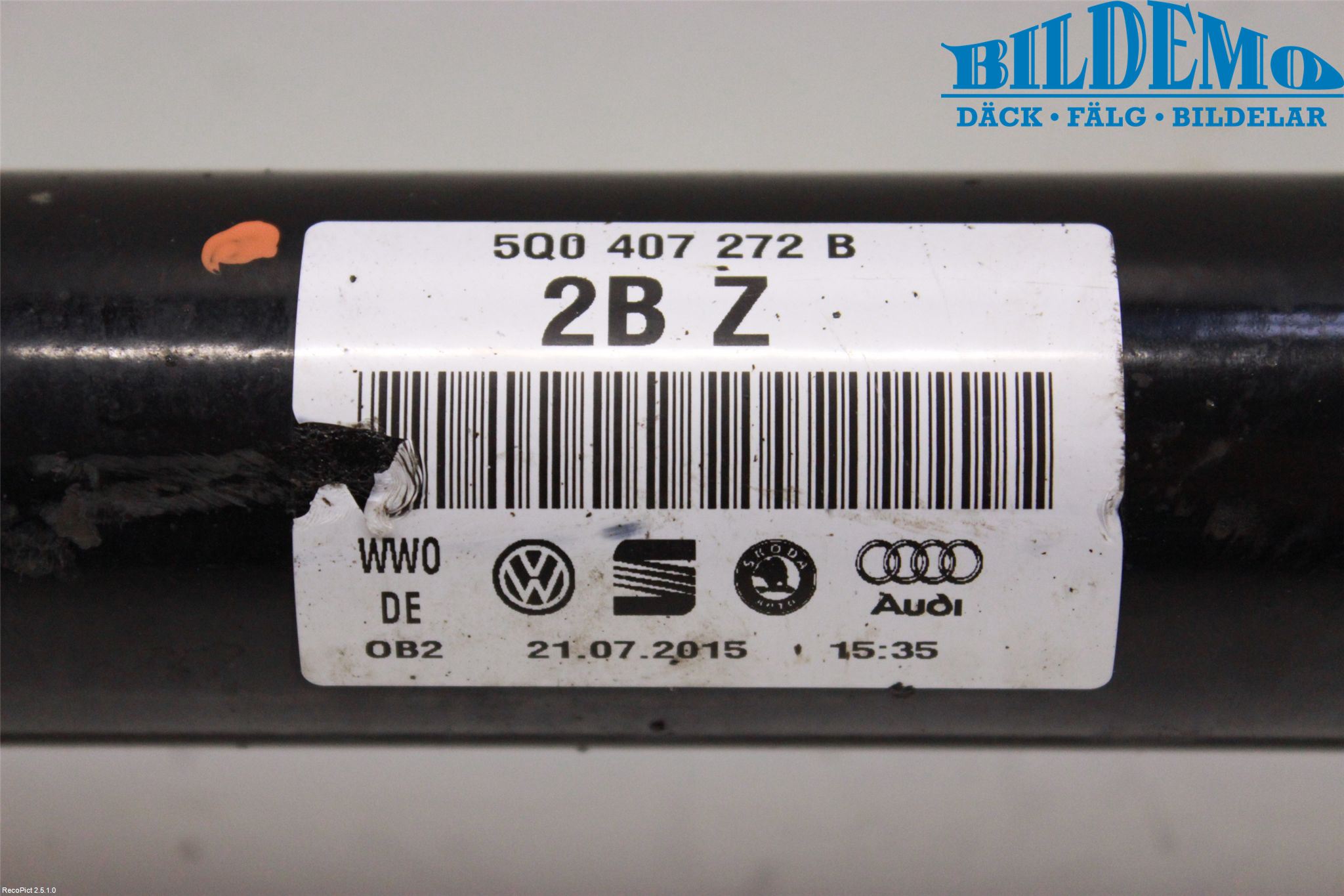Volkswagen VW GOLF / E-GOLF VII 13-20 Drivaxel Fram Höger