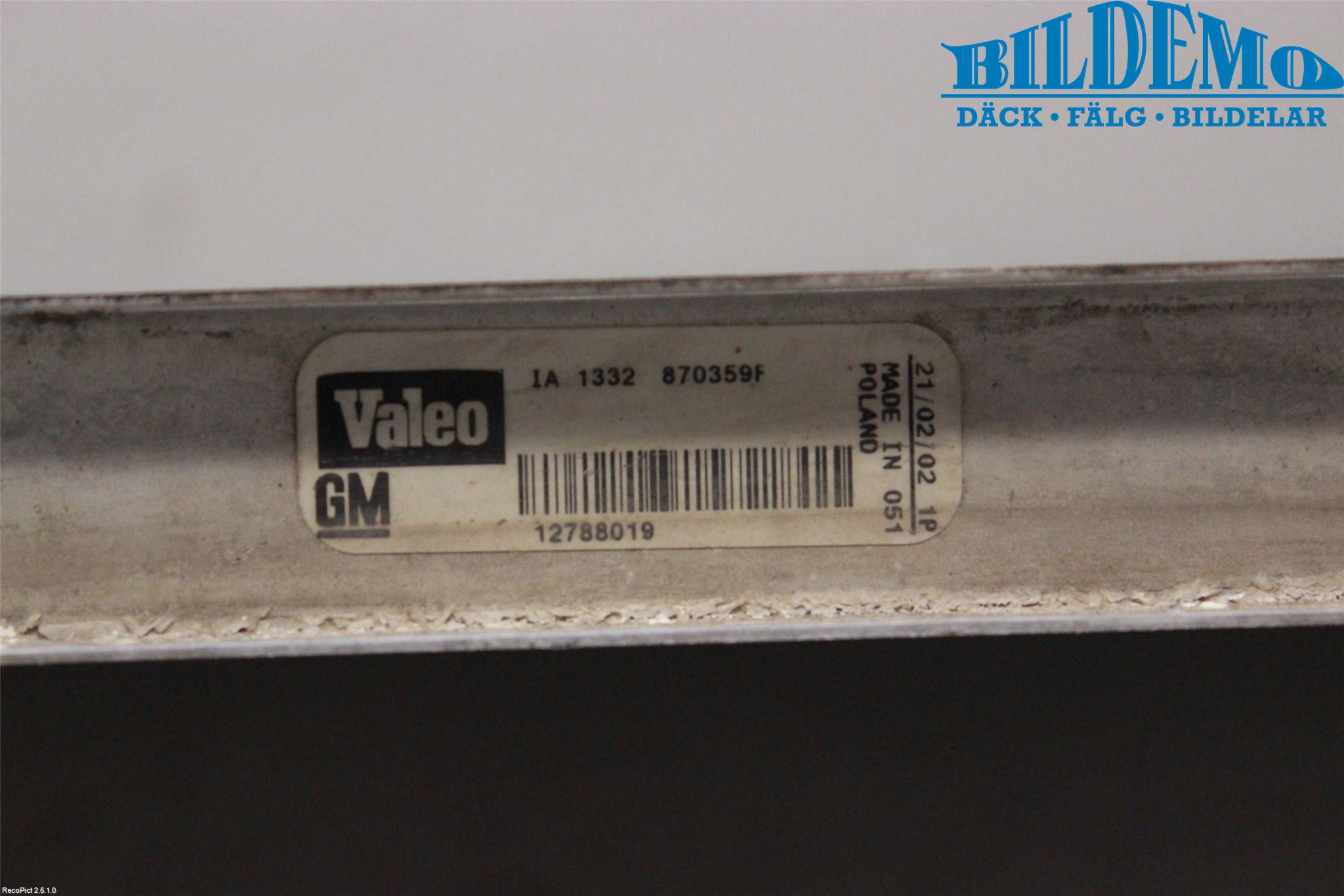 Saab 9-3 VER 2 Laddluft-Intercooler Kyl