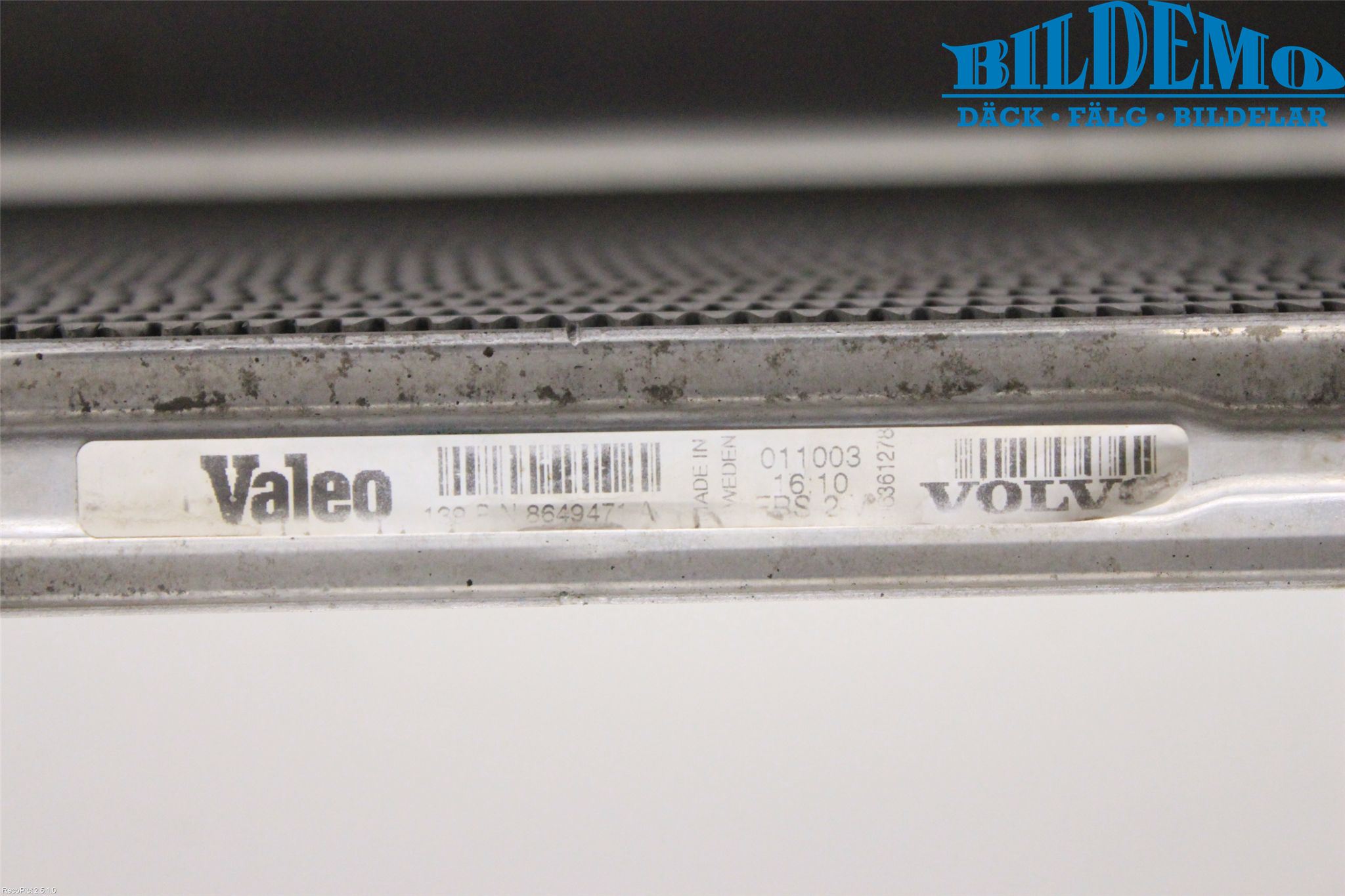 Volvo XC70 01-04 Laddluft-Intercooler Kyl