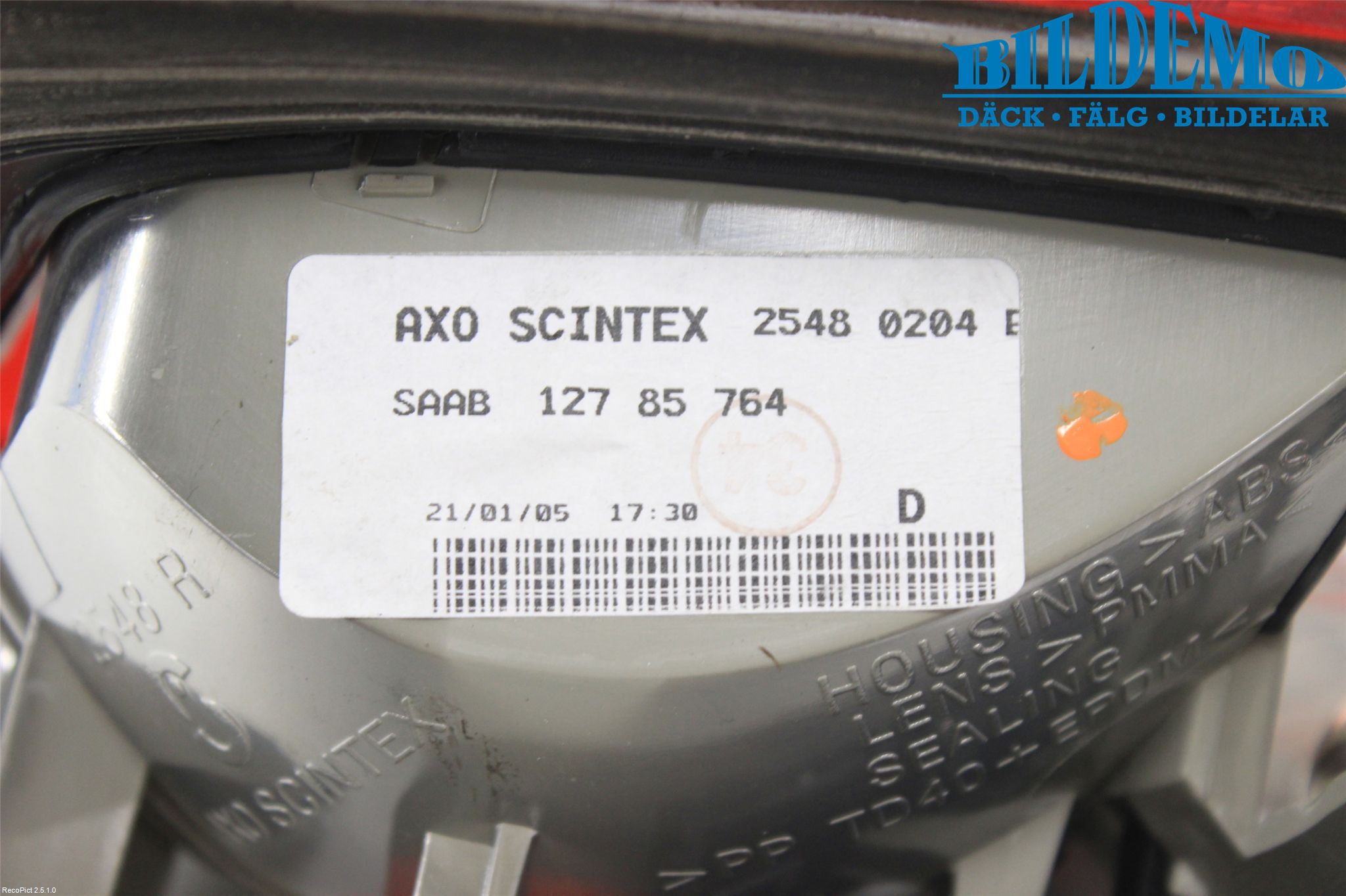 Saab 9-3 VER 2 Bakljus Lucka Hö