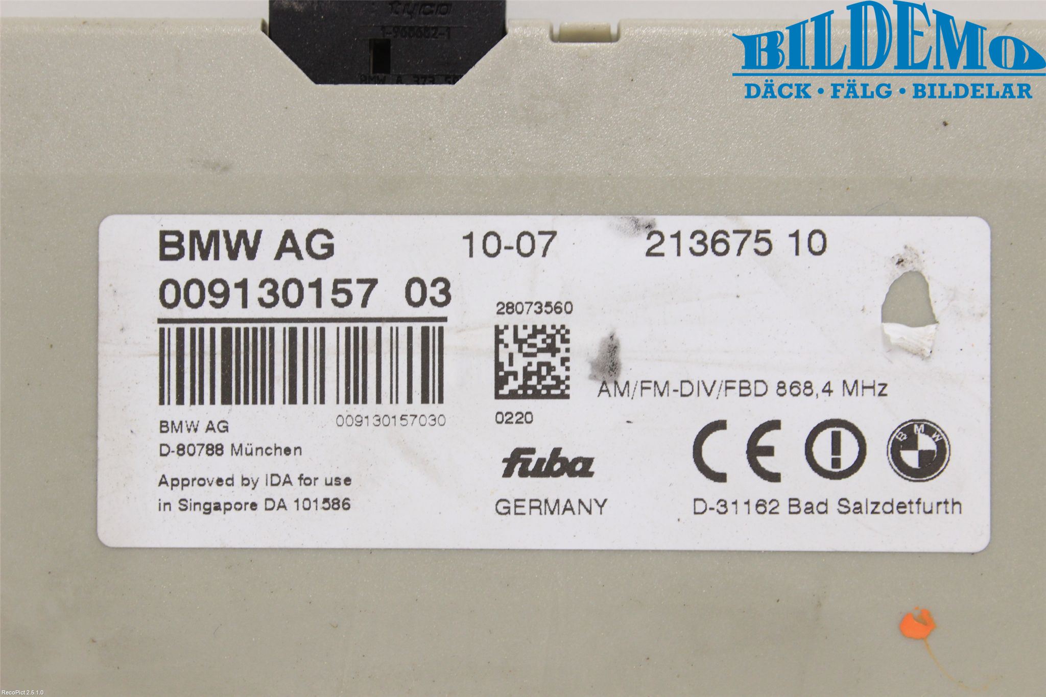 BMW X6 E71/E72   08-14 Antennförstärkare