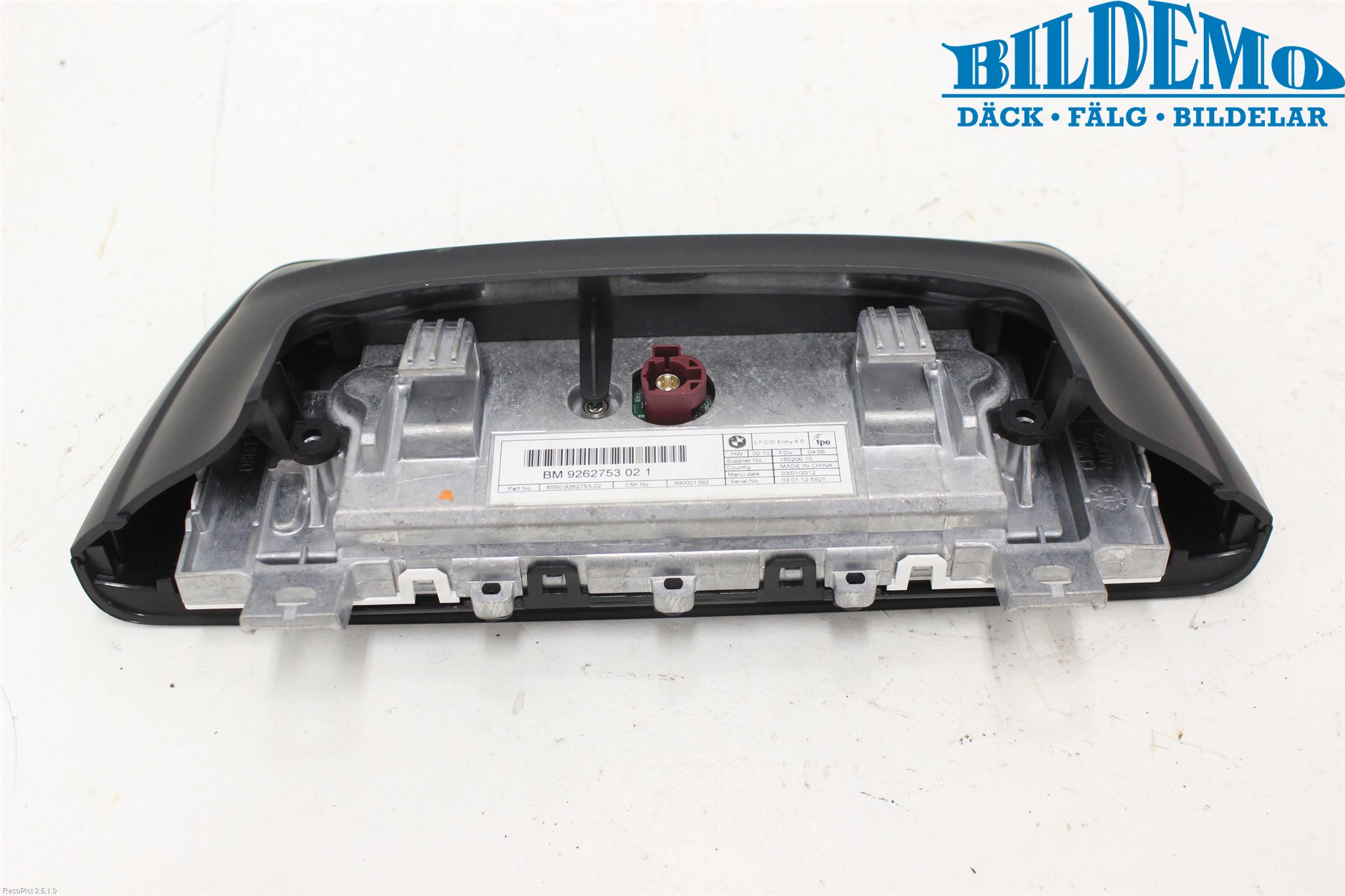 BMW 3 F30/F31/F80 12-19 Bildskärm
