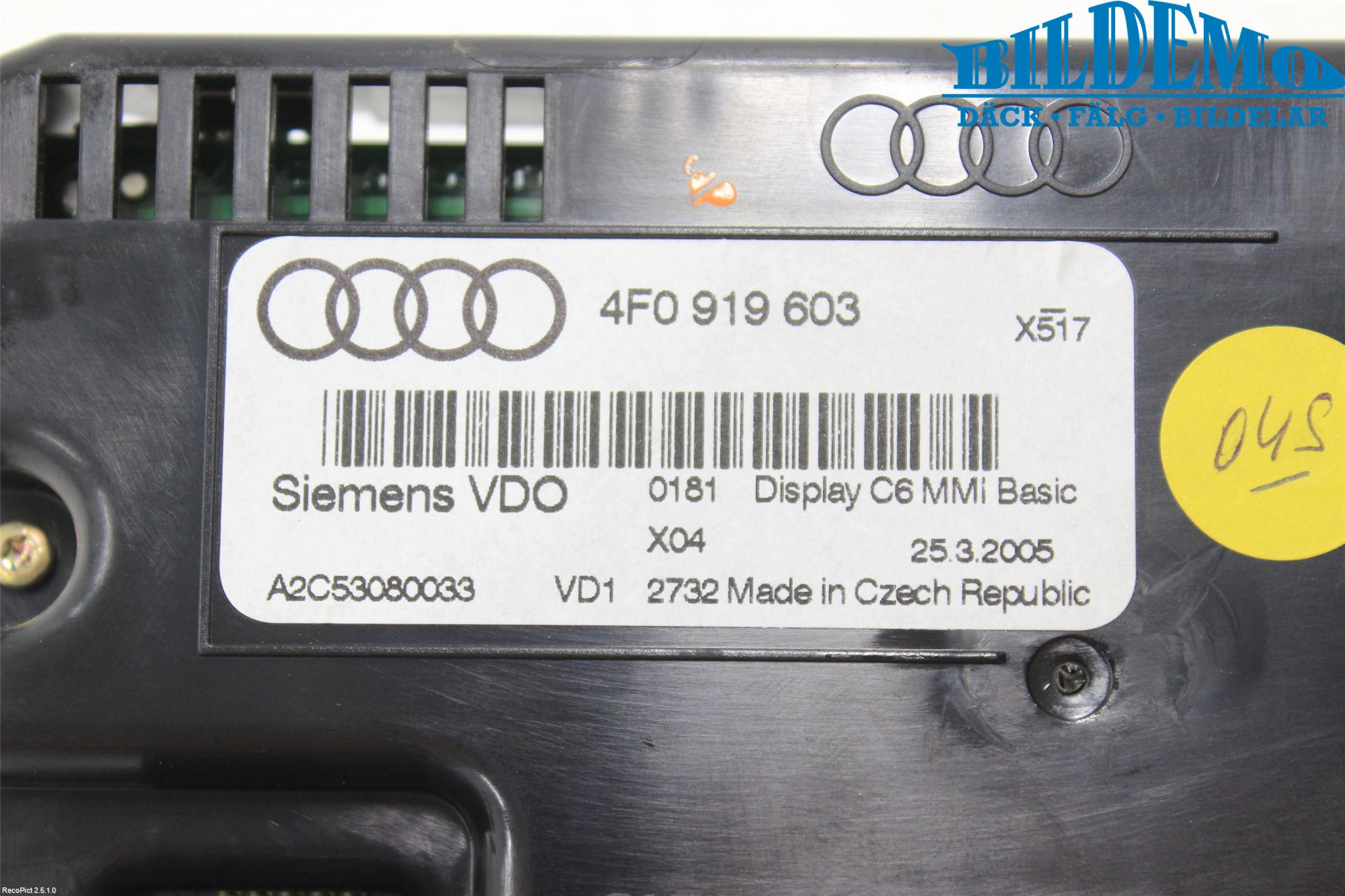 Audi A6/S6     05-11 Bildskärm