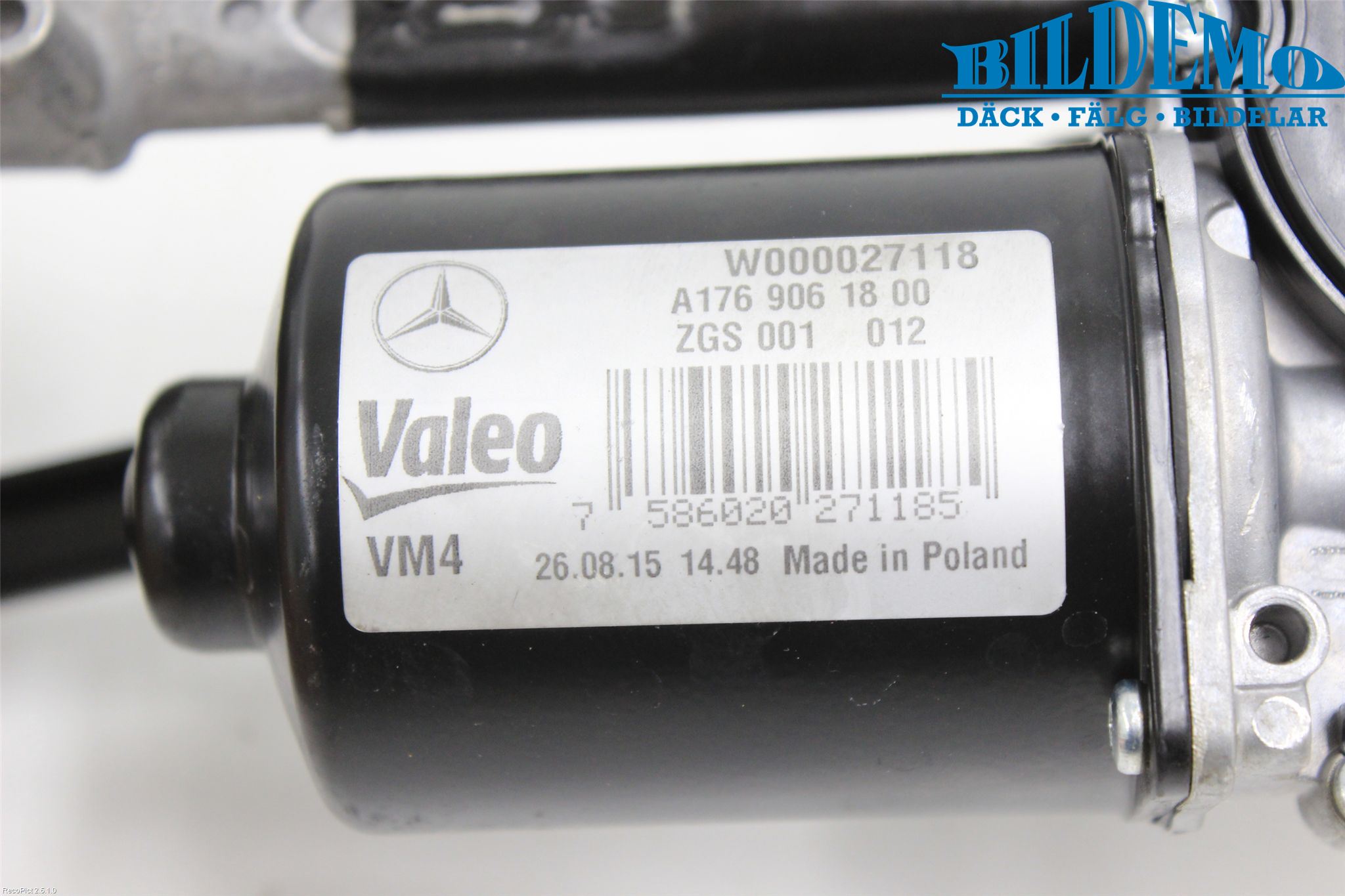 Mercedes-Benz MB A-KLASS (W176) 13-18 Torkarmotor Vindruta