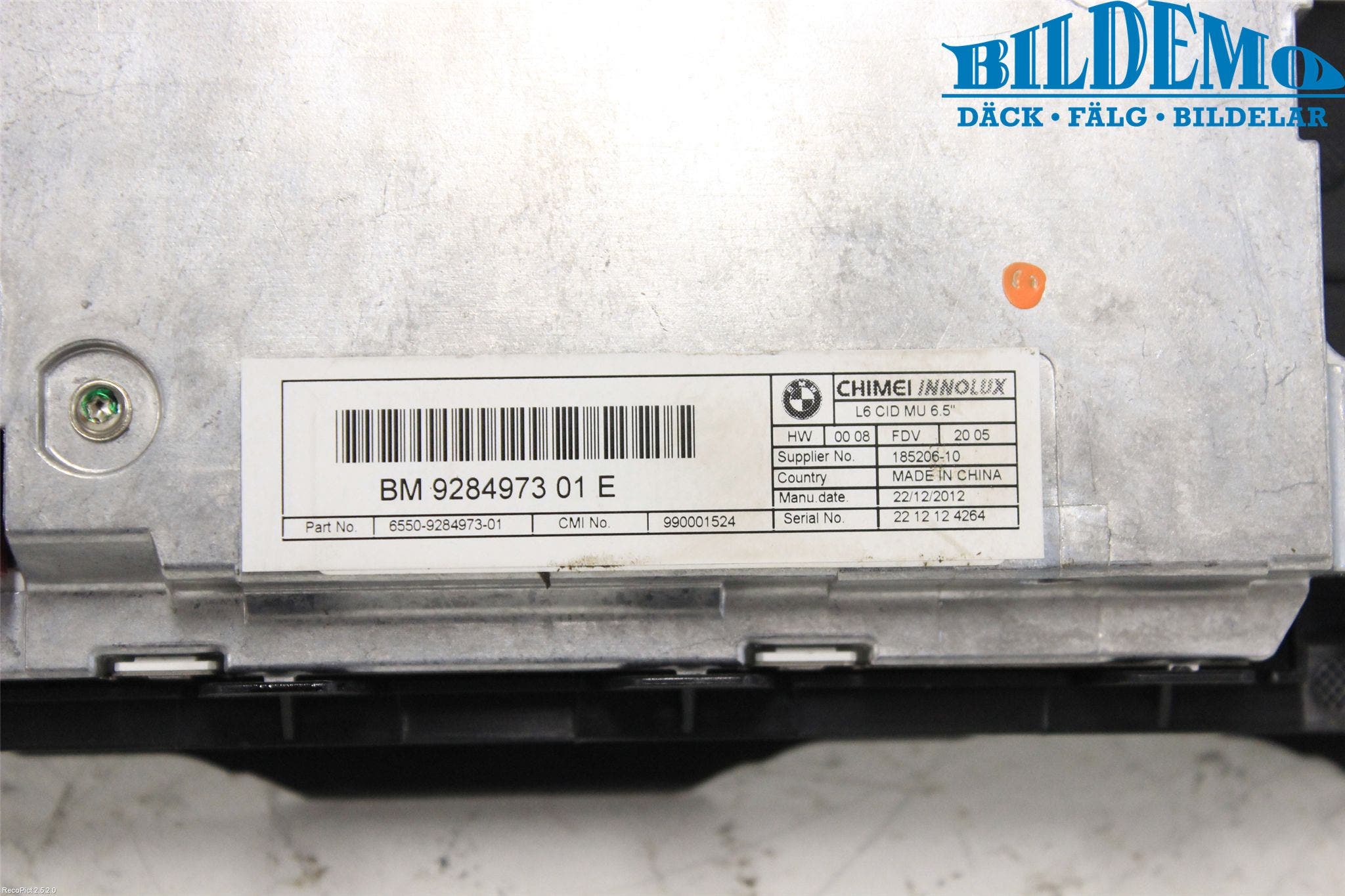 BMW 5 F10/F11/F18 09-17 Färddator