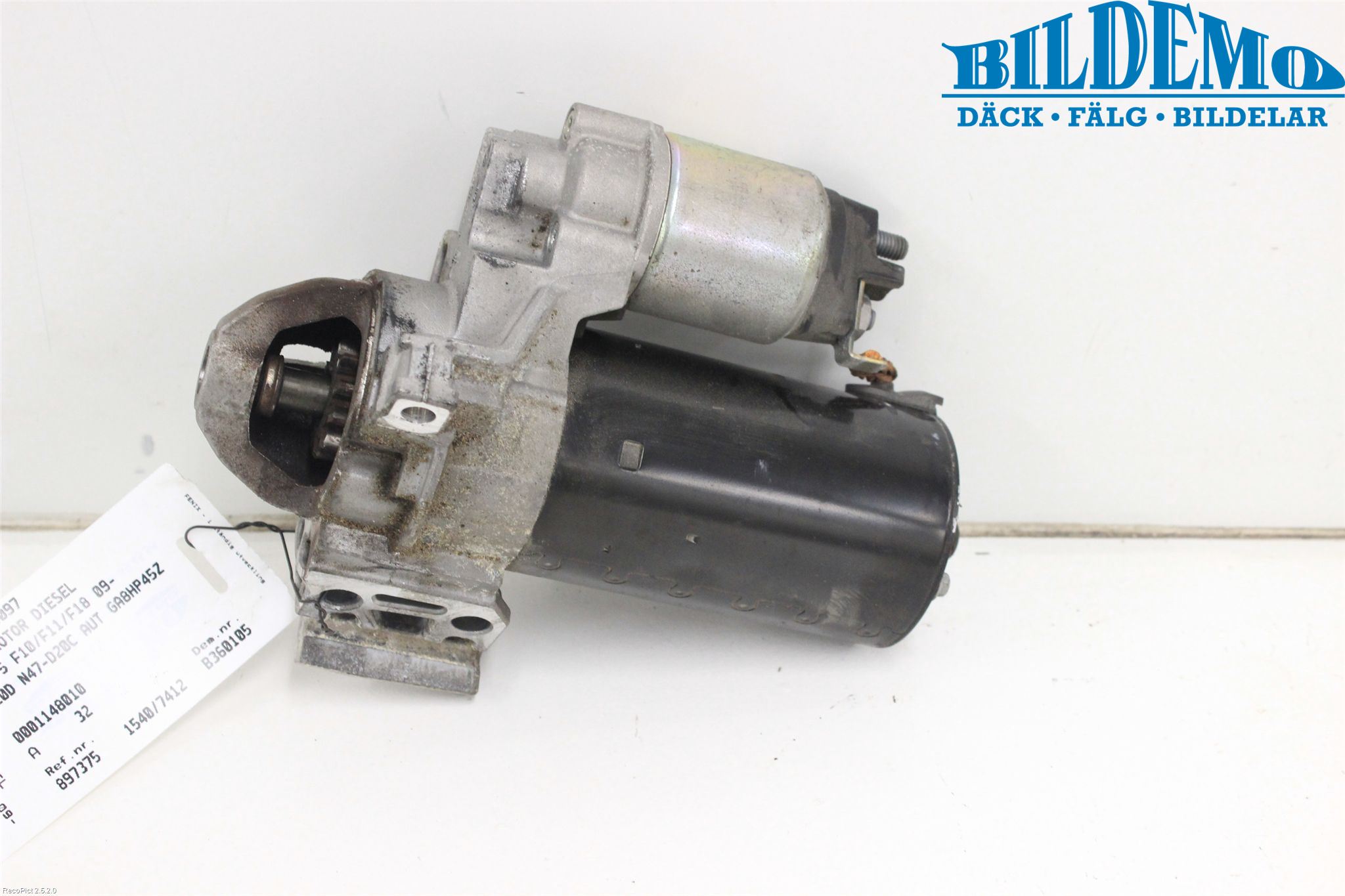 BMW 5 F10/F11/F18 09-17 Startmotor Diesel