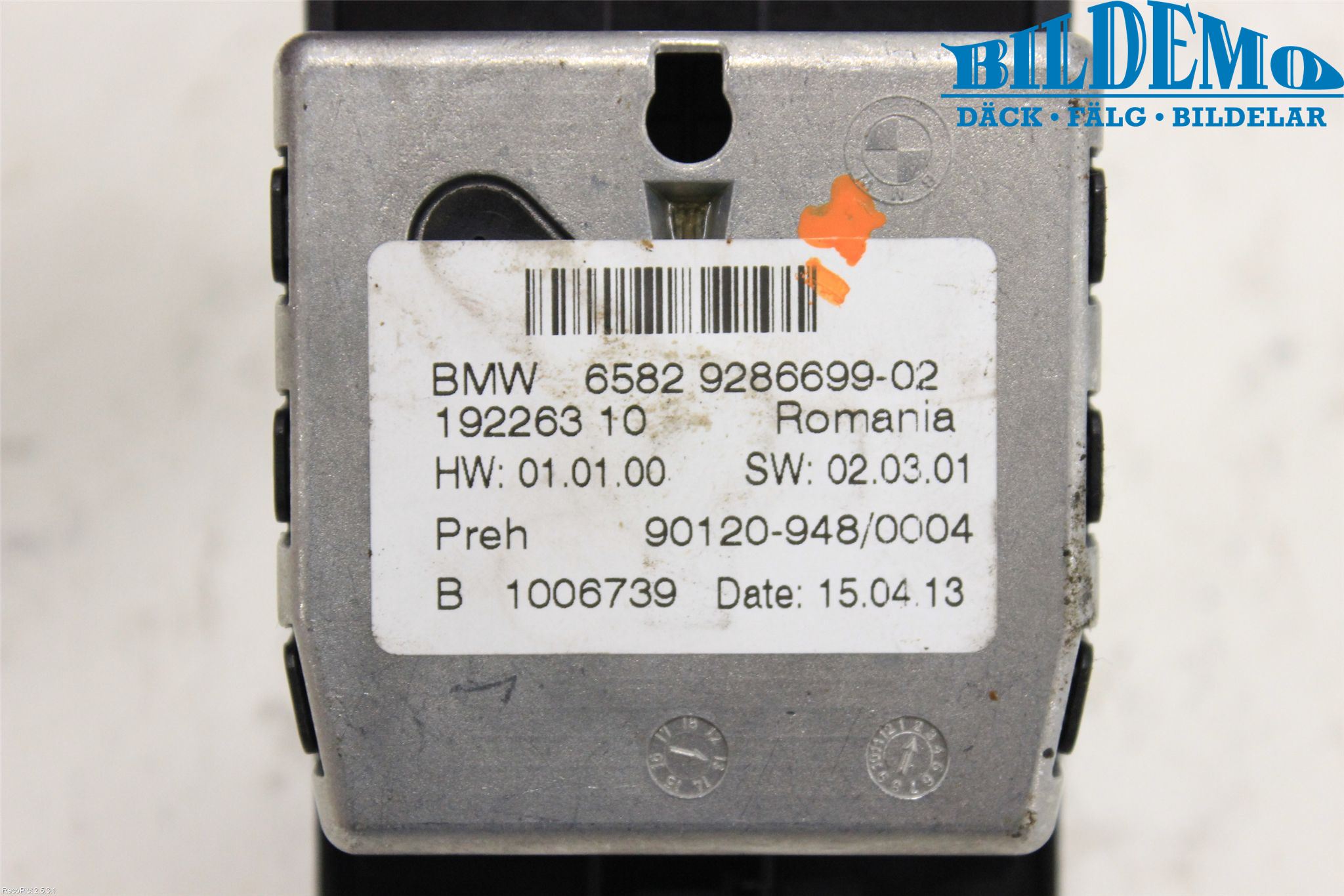 BMW 5 F10/F11/F18 09-17 Strömställare Färddator