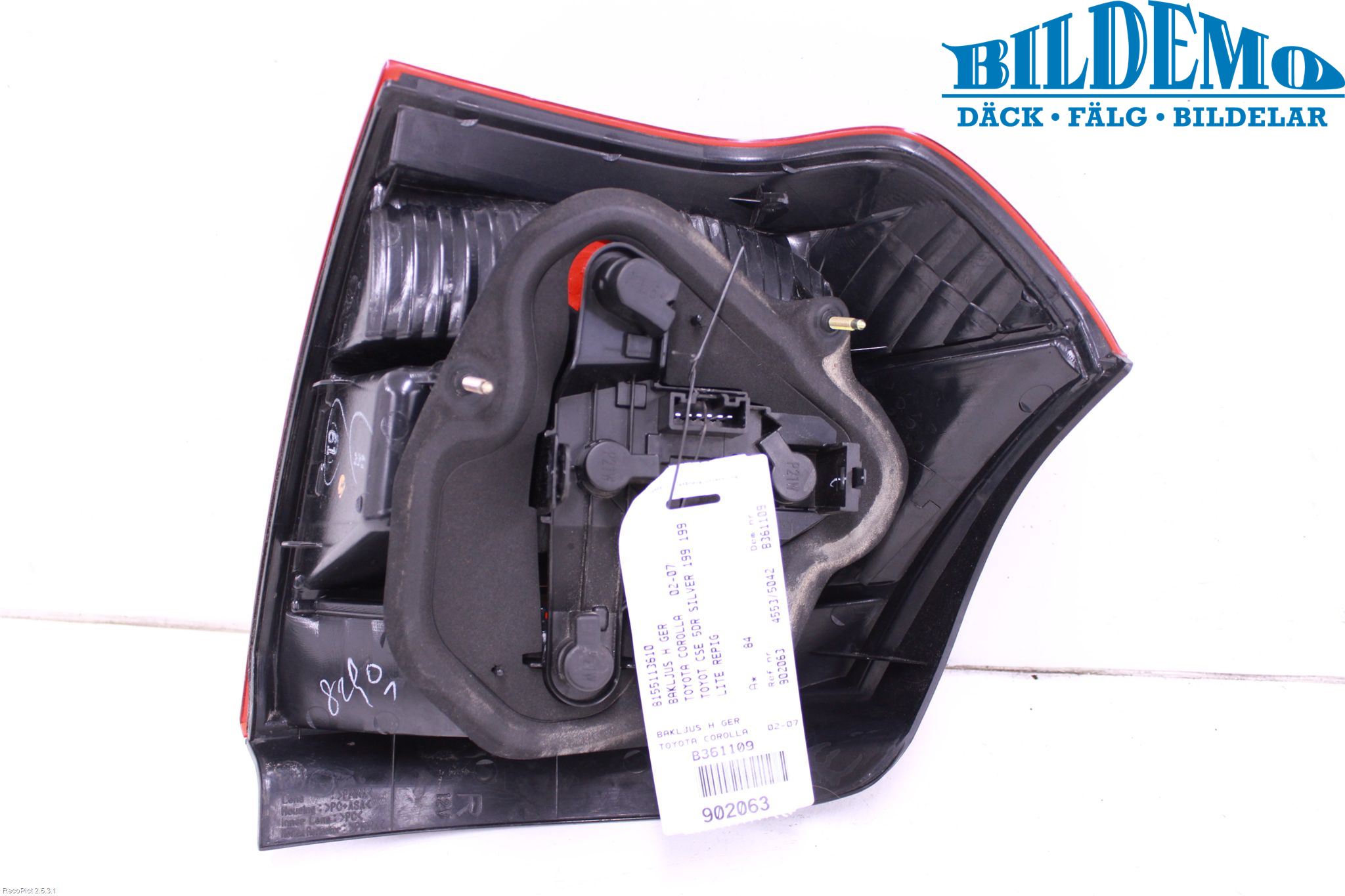 Toyota COROLLA 02-07 Bakljus Höger