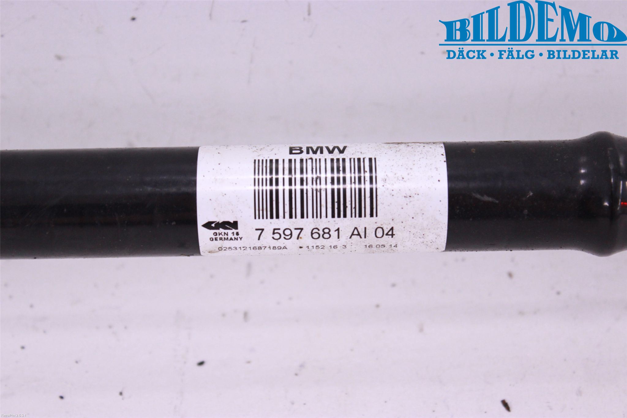 BMW 3 GT F34 13-19 Drivaxel Bak Vänster