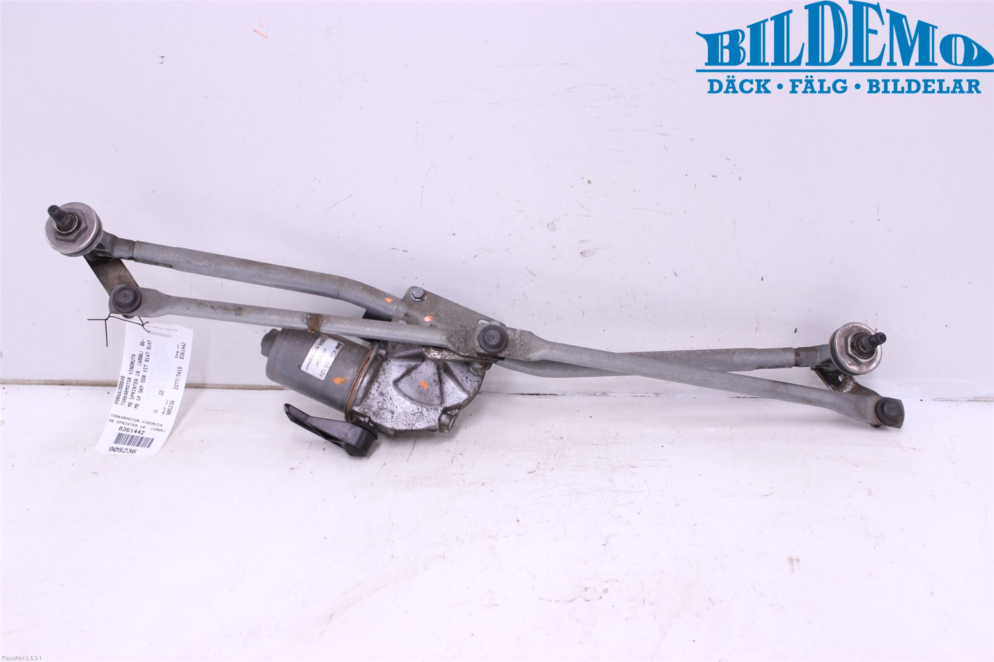 Mercedes-Benz MB SPRINTER (W906) 06-18 Torkarmotor Vindruta