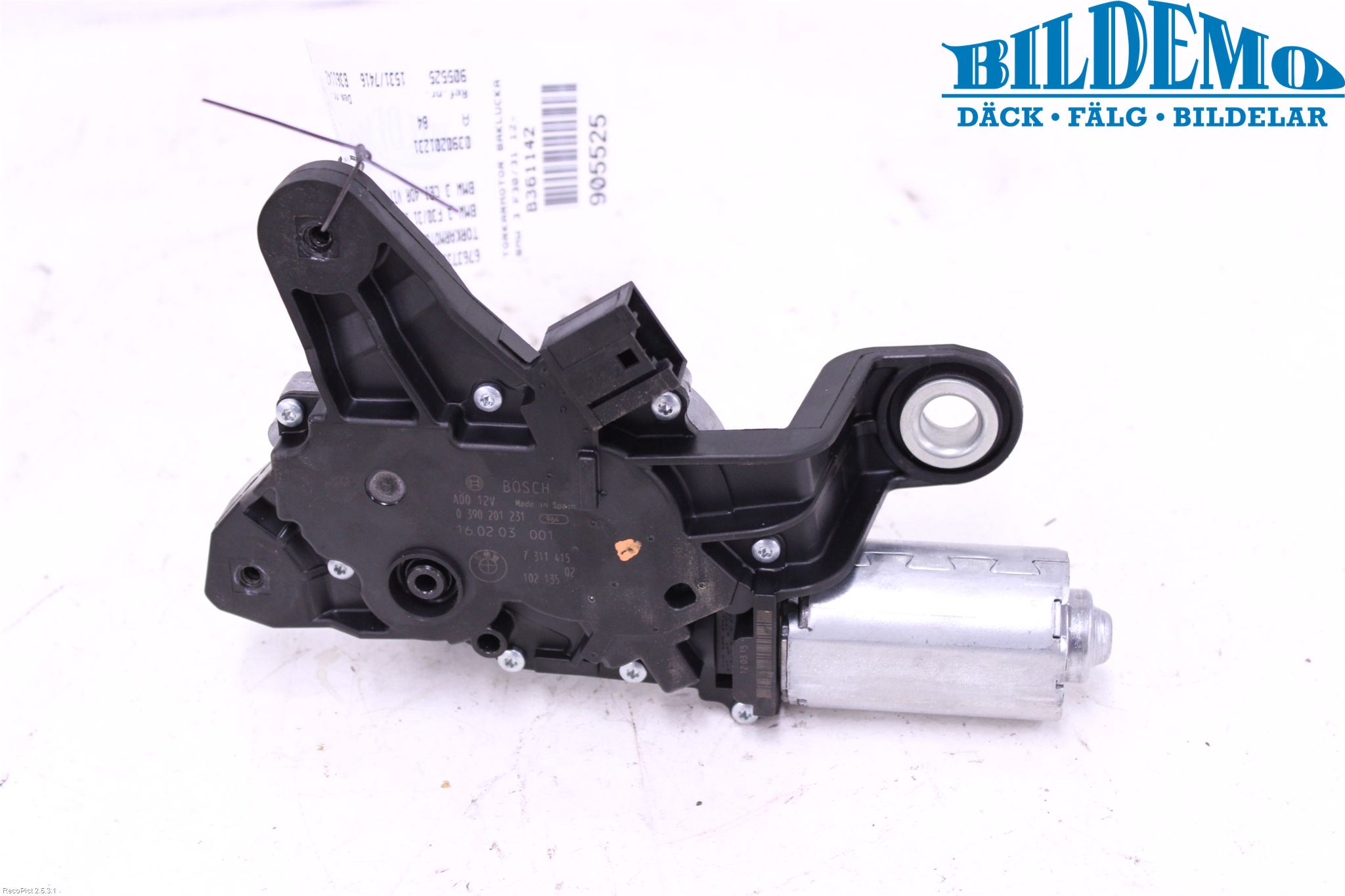 BMW 3 F30/F31/F80 12-19 Torkarmotor Baklucka
