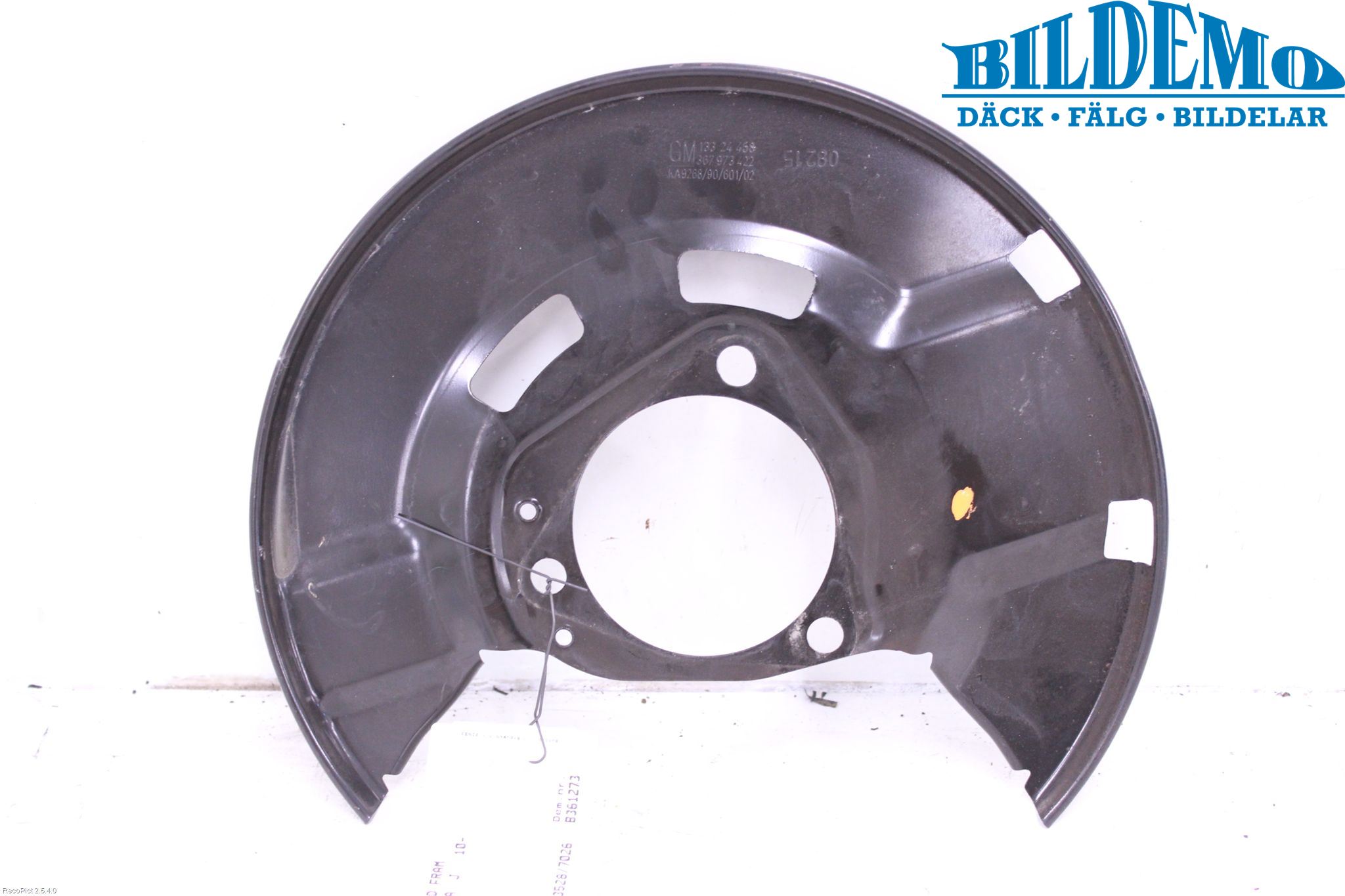 Opel ASTRA J 10-15 Bromssköld Fram