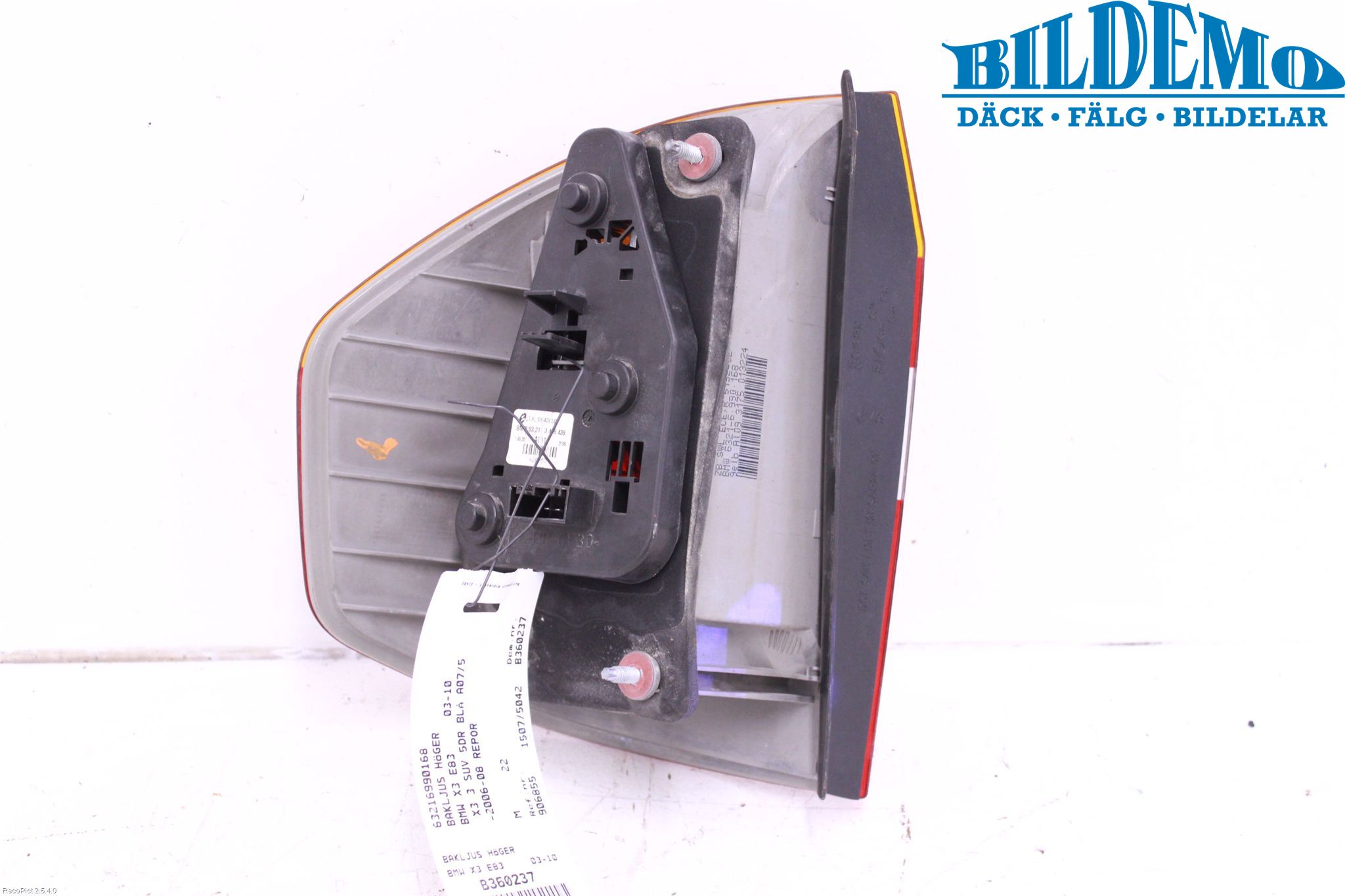 BMW X3 E83     03-10 Bakljus Höger