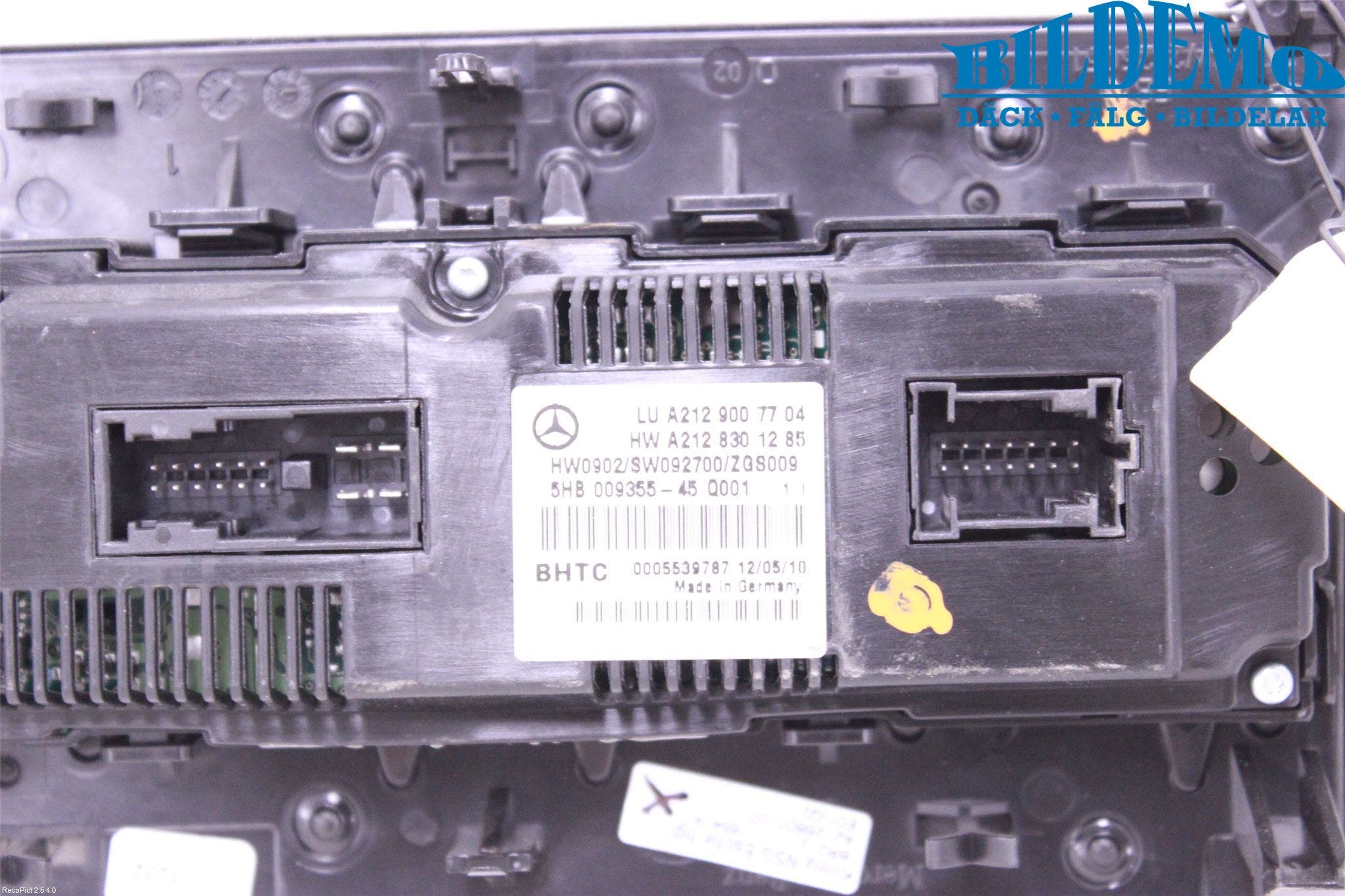 Mercedes-Benz MB E-KLASS (W212) 09-16 Ac Styrenhet Ac Manöveren