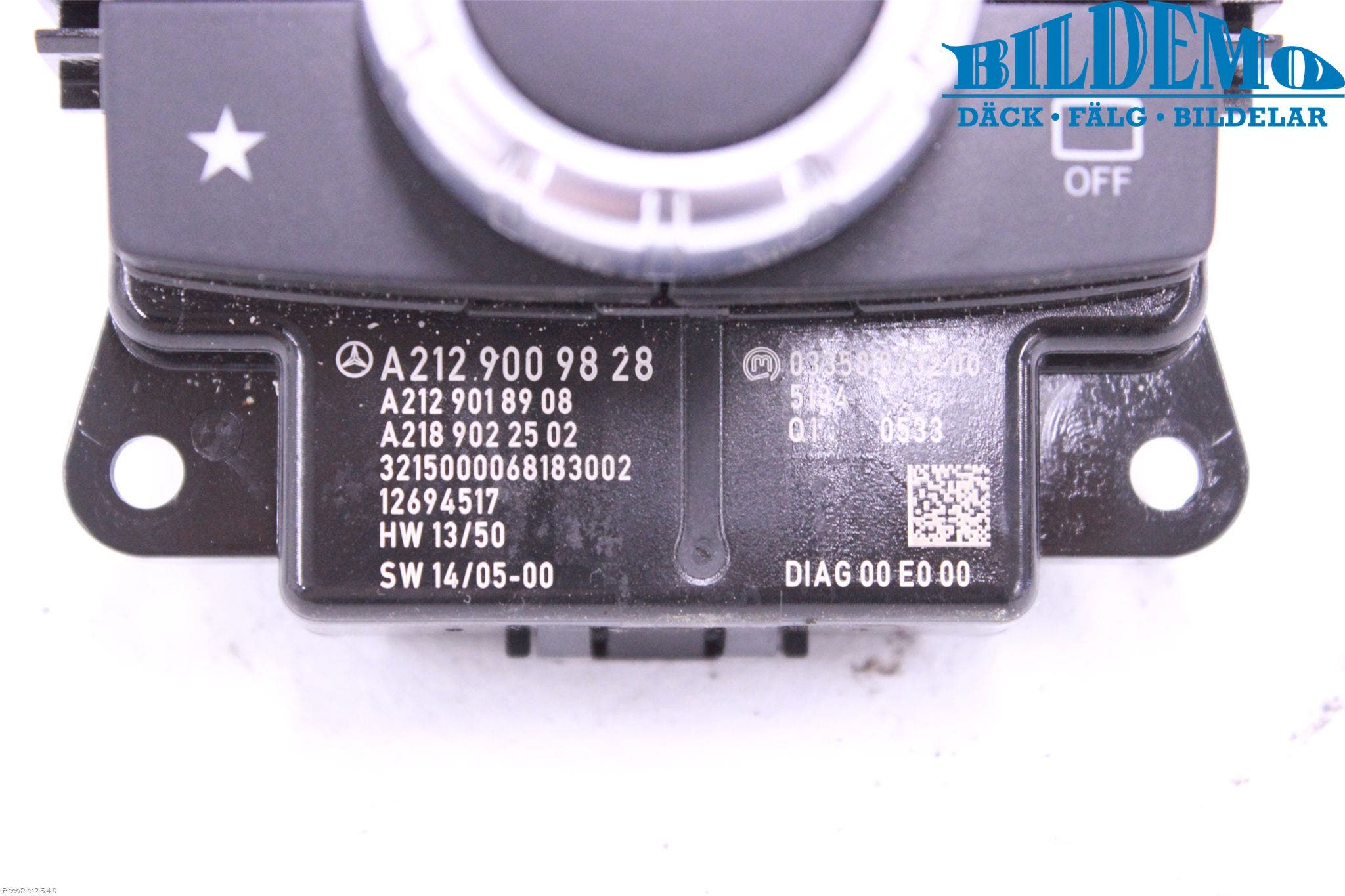 Mercedes-Benz MB E-KLASS (W212) 09-16 Strömställare Multifunktion