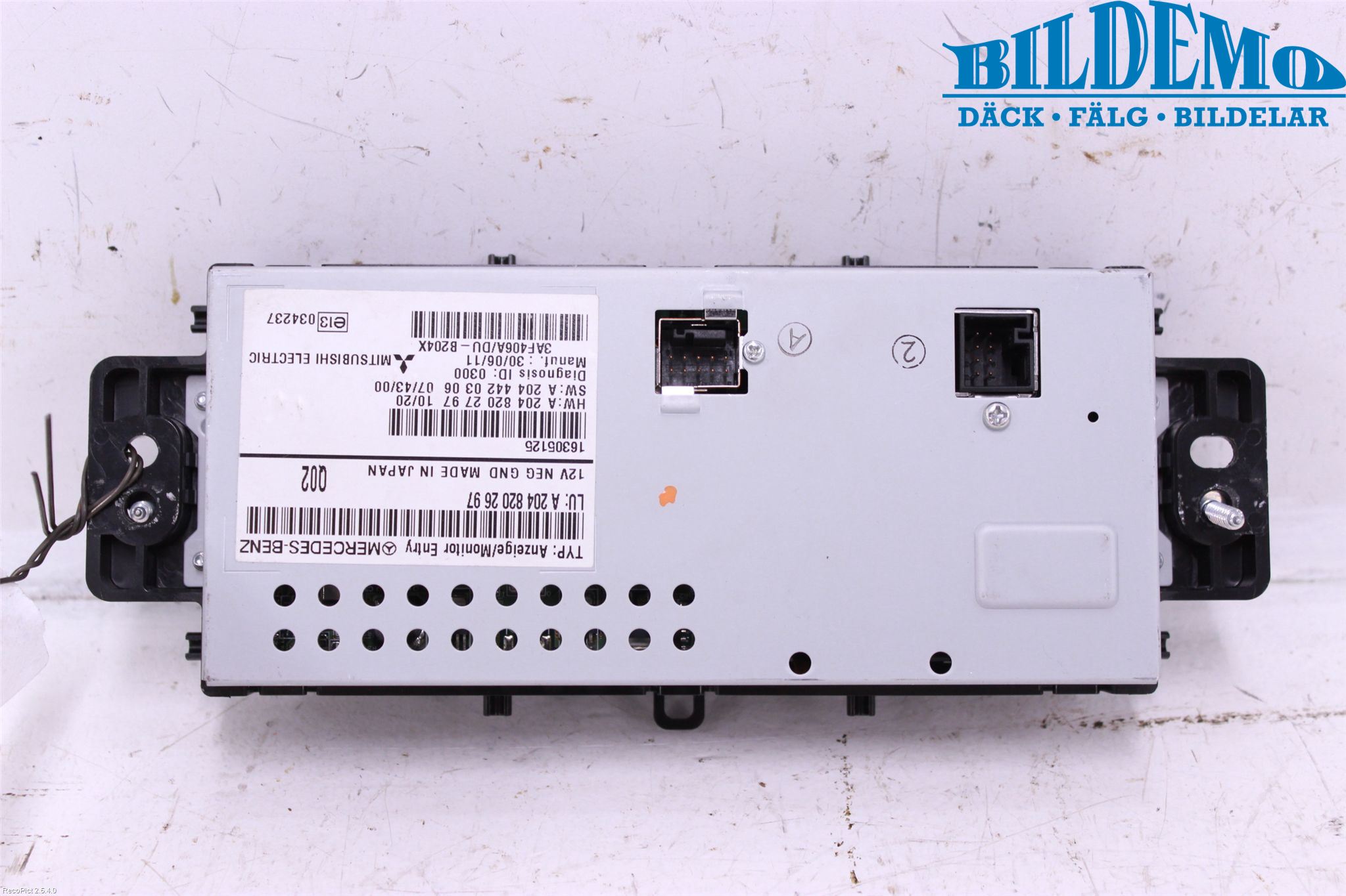 Mercedes-Benz MB GLK-KLASS (X204) 08-16 Kontrolldisplay