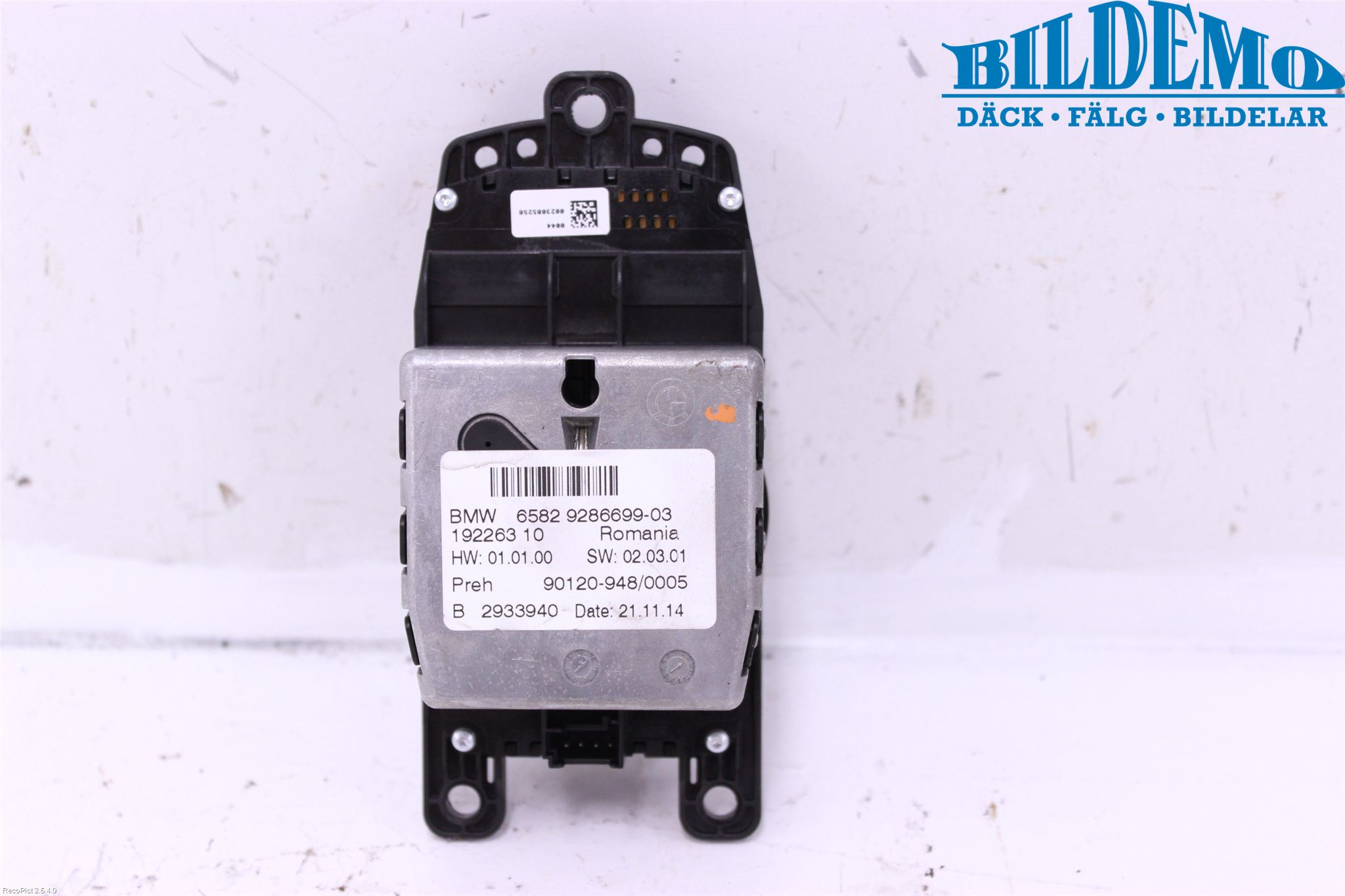 BMW 5 F10/F11/F18 09-17 Strömställare Färddator