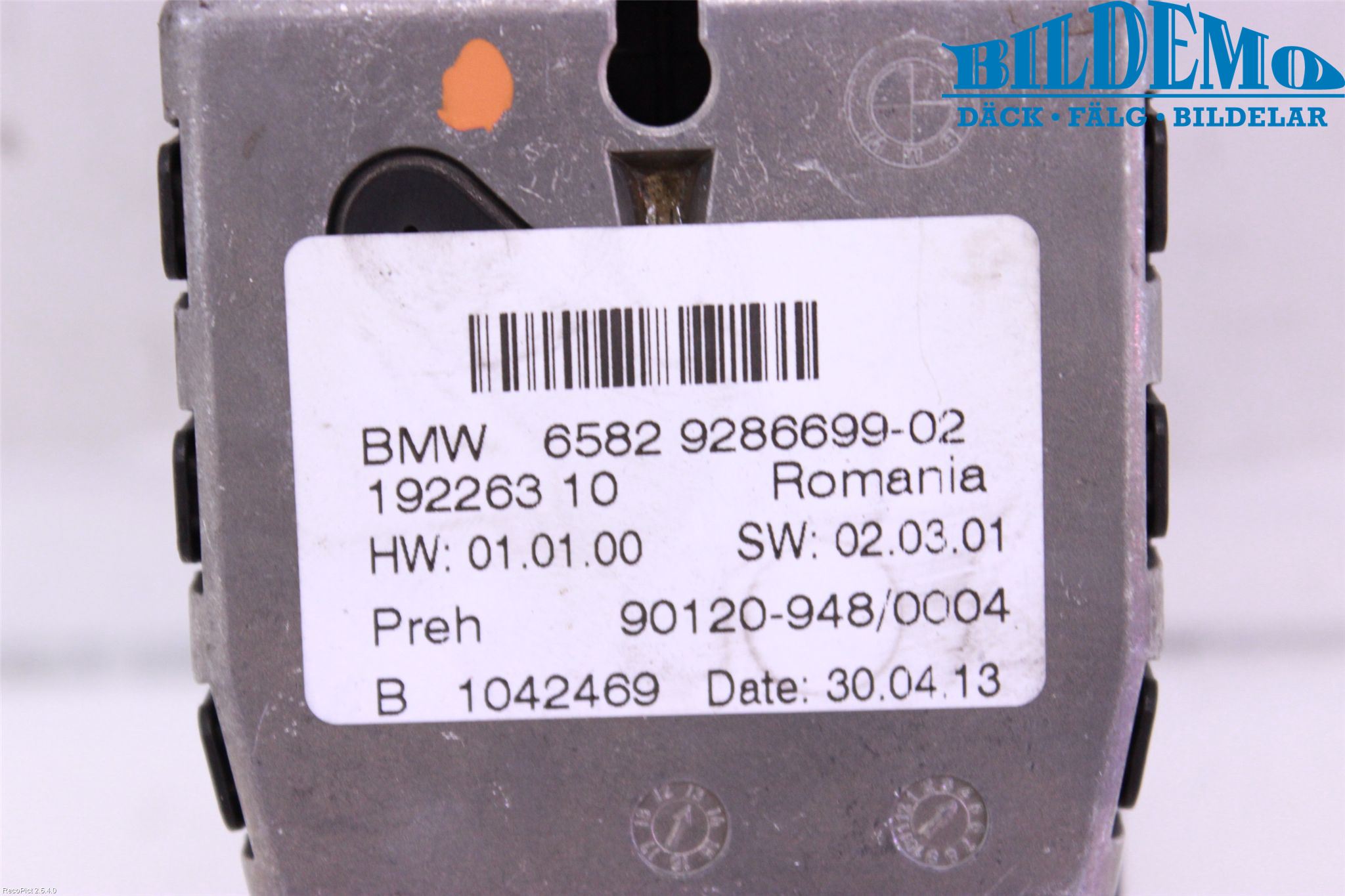 BMW 5 F10/F11/F18 09-17 Strömställare Färddator