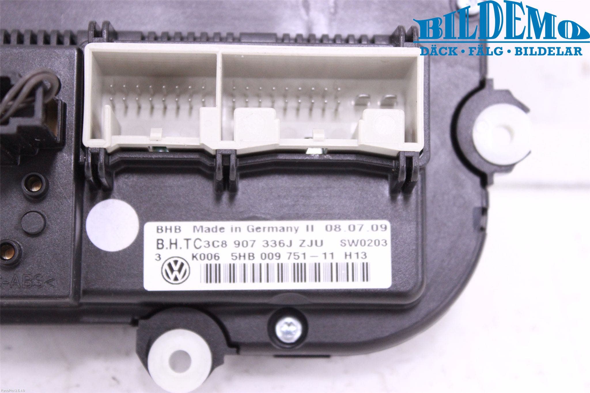 Volkswagen VW GOLF VI 09-13 Ac Styrenhet Ac Manöveren