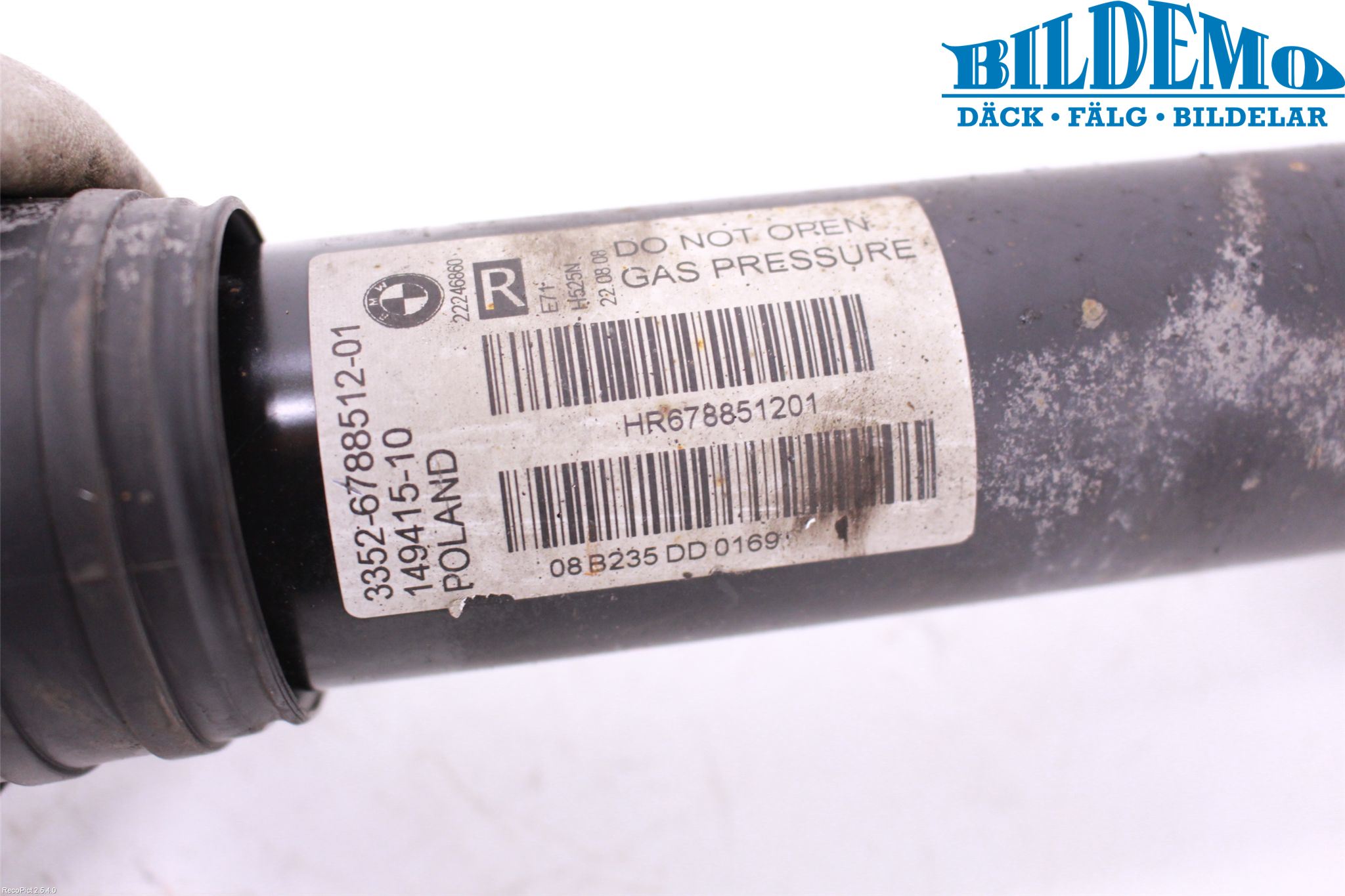 BMW X6 E71/E72   08-14 Stötdämpare Bak