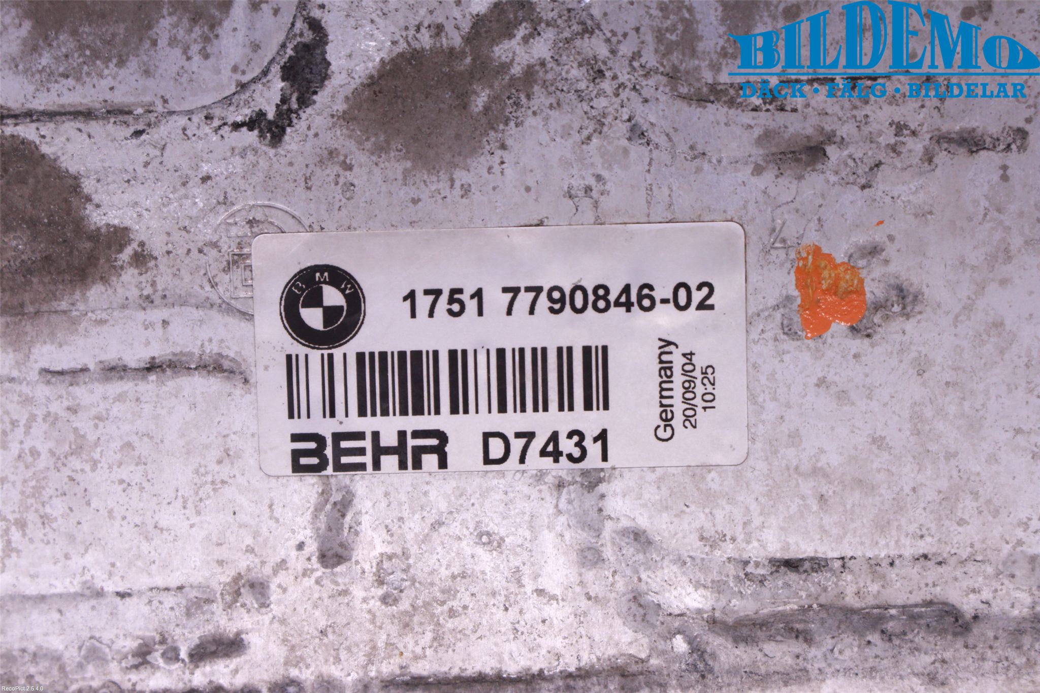 BMW 7 E65/66    00-08 Laddluft-Intercooler Kyl