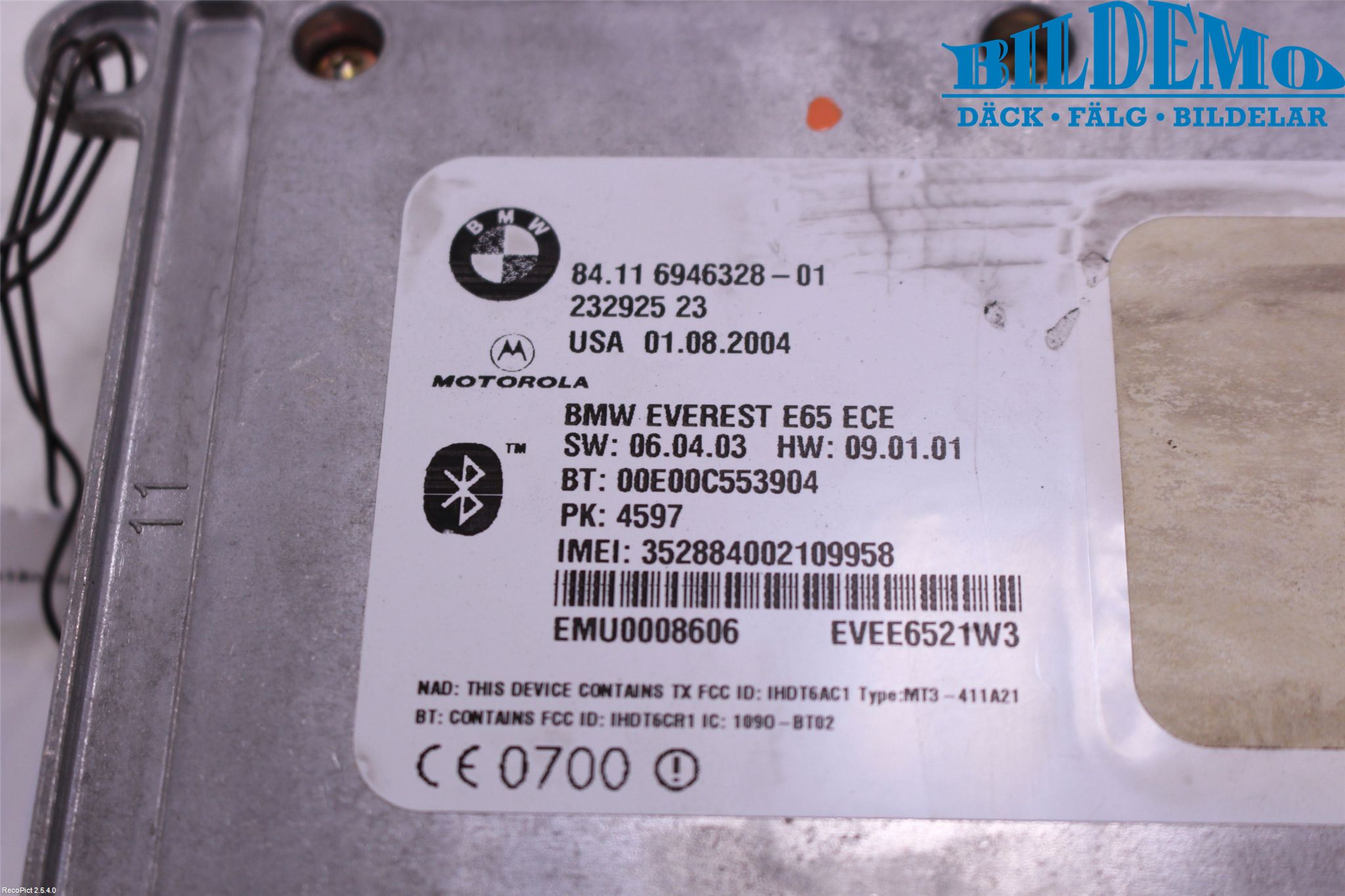 BMW 7 E65/66    00-08 Styrenhet Övrigt