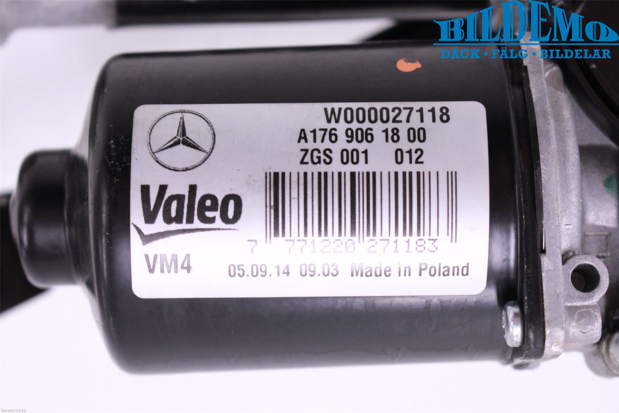 Mercedes-Benz MB A-KLASS (W176) 13-18 Torkarmotor Vindruta