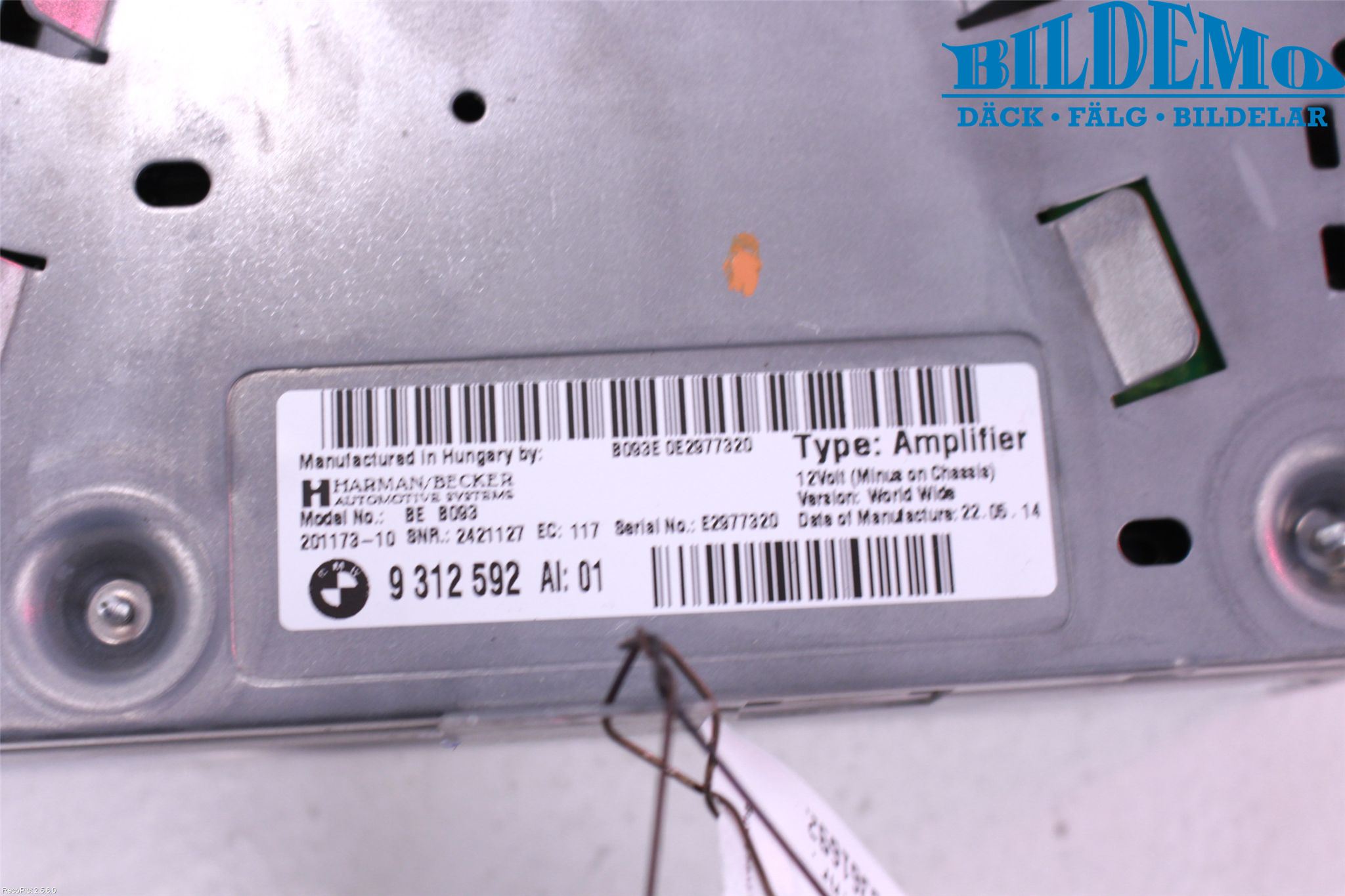 BMW 5 F10/F11/F18 09-17 Radio-Stereo Förstärkare