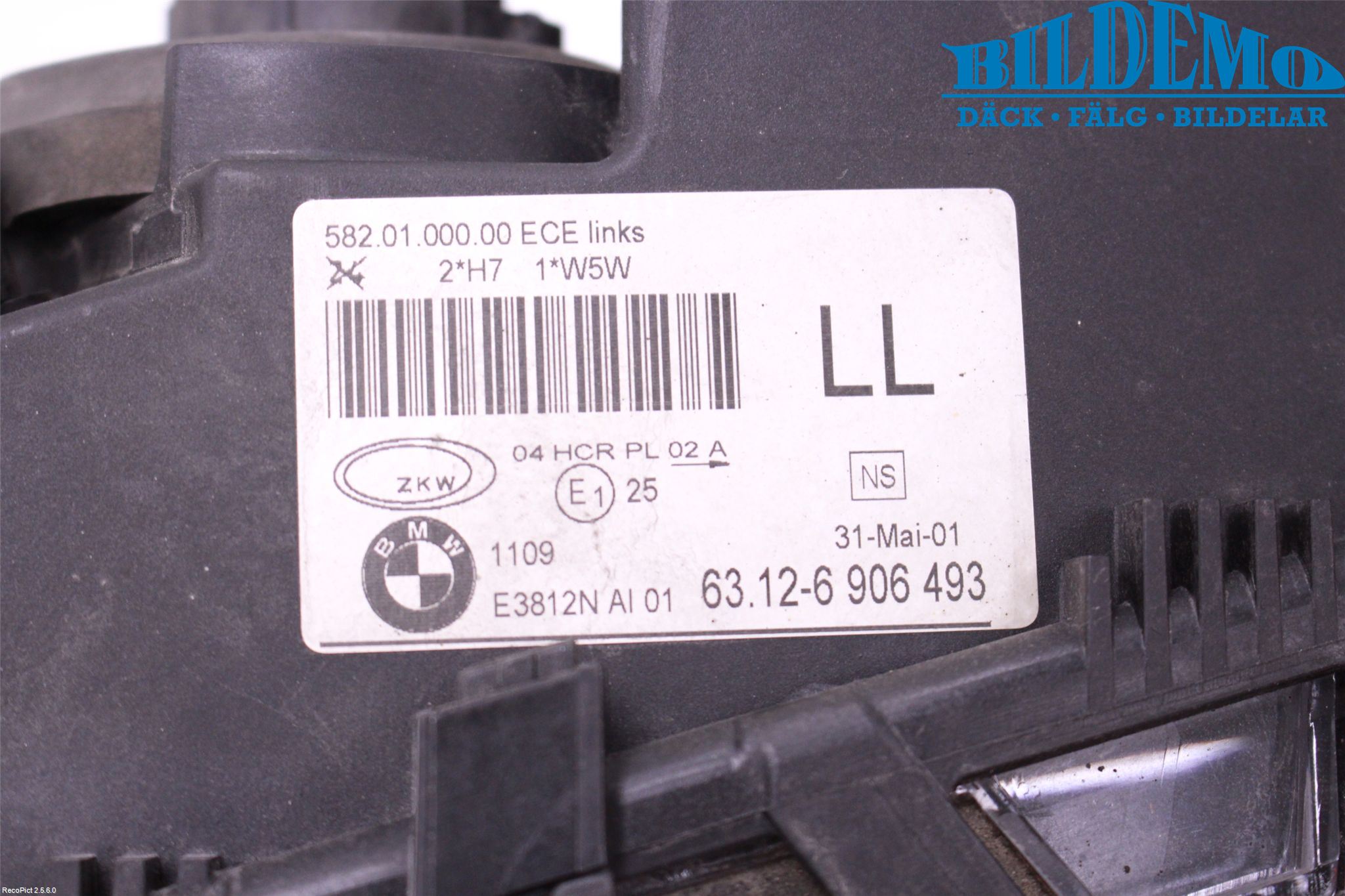 BMW 3 E46      98-05 Strålkastare Vänster