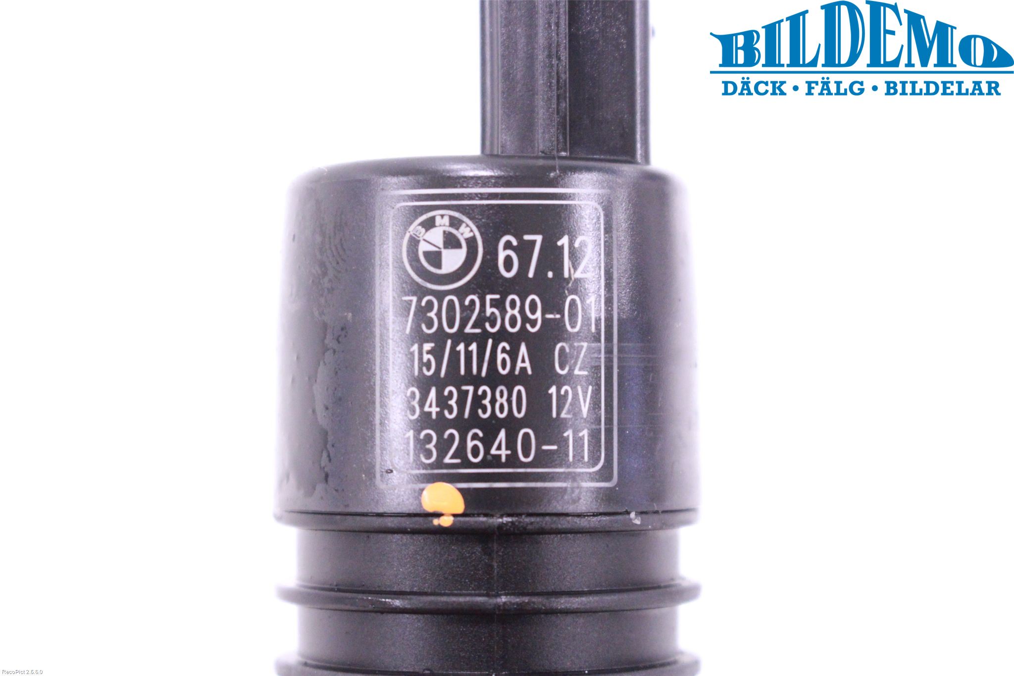 BMW 3 E90/91 SED/TOU 05-12 Spolarpump Vindruta