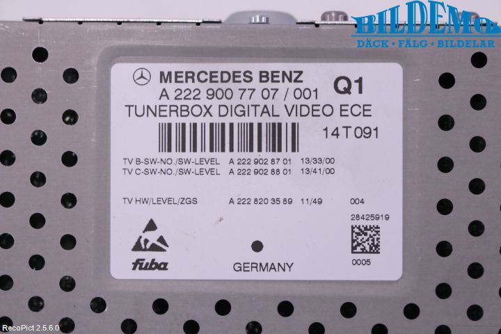 Mercedes-Benz MB S-KLASS (W222) 13-20 Radio Övrigt