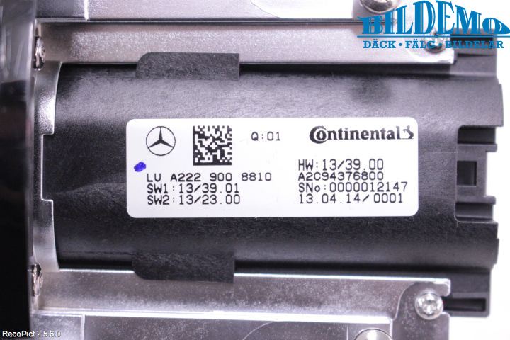 Mercedes-Benz MB S-KLASS (W222) 13-20 Strömställare Färddator