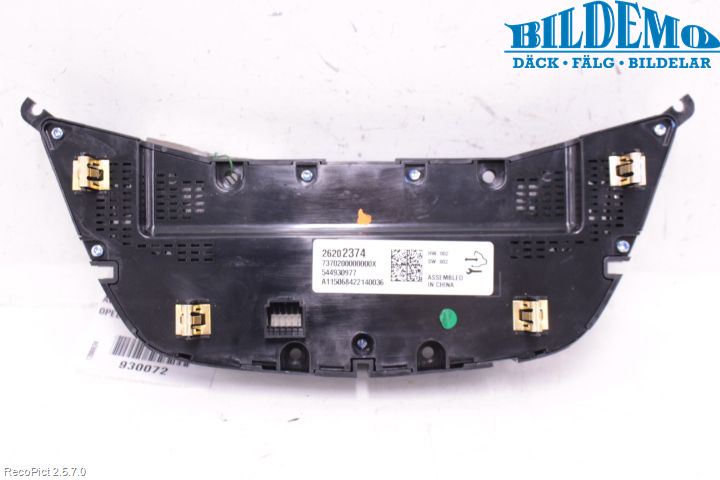 Opel INSIGNIA 09-16 Ac Styrenhet Ac Manöveren