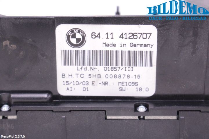 BMW 3 E46      98-05 Ac Styrenhet Ac Manöveren