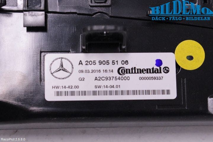 Mercedes-Benz MB C-KLASS (W205) 14-21 Ac Styrenhet Ac Manöveren